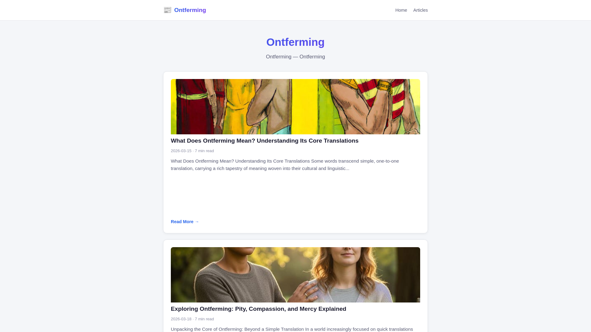 website screenshot of https://ontferming.pages.dev/