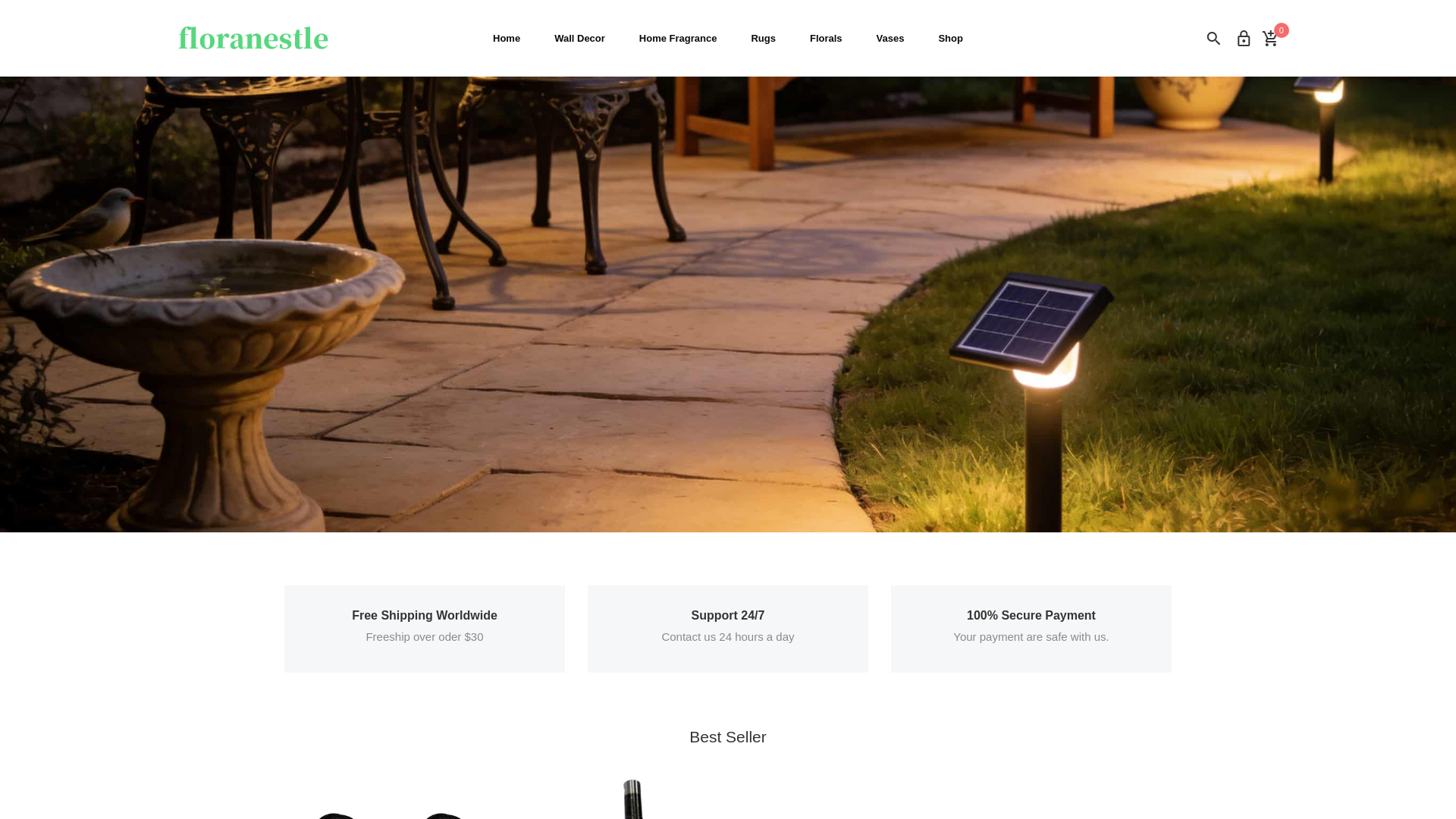 website screenshot of https://floranestle.com/