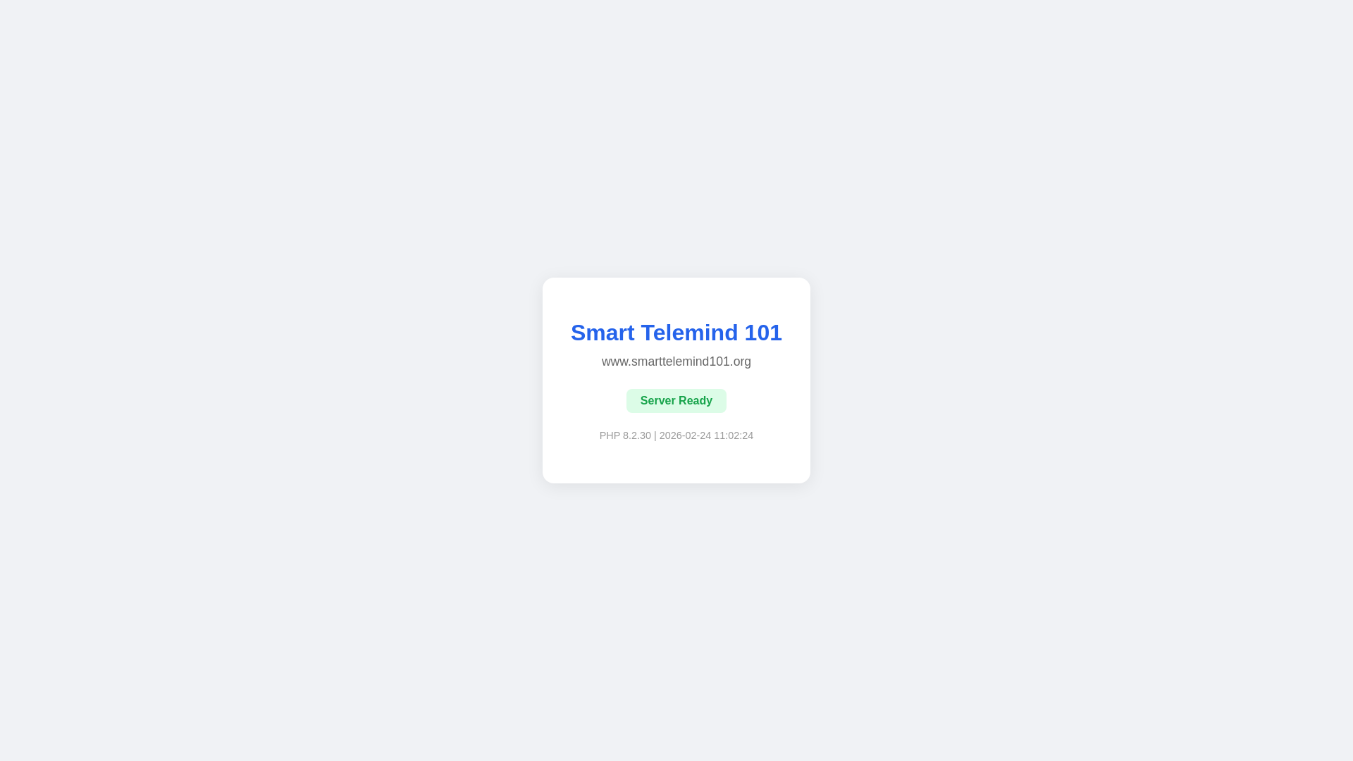 website screenshot of https://smarttelemind101.org/