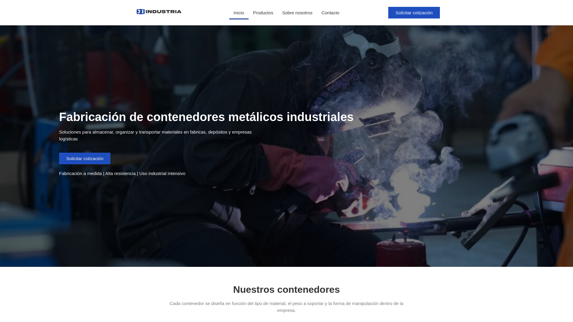 website screenshot of https://jiindustria.com