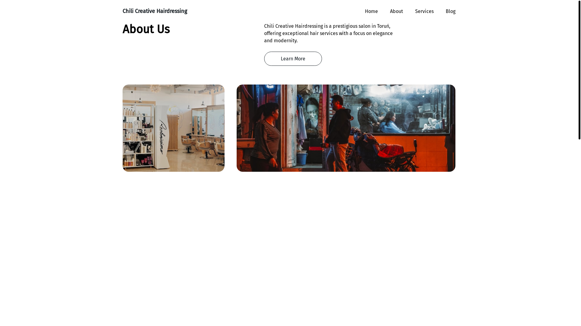 website screenshot of https://fryzjerchili.pl/