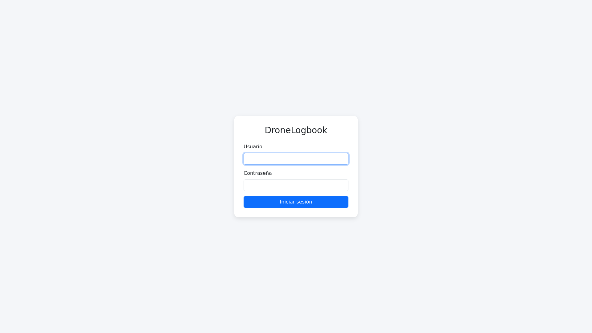 website screenshot of https://dronelogbook.es/