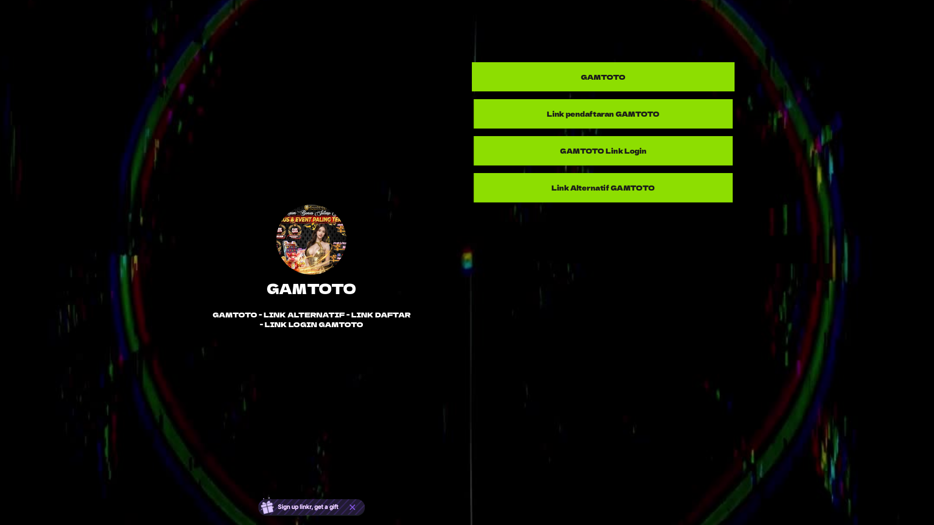 website screenshot of https://linkr.bio/GAMTOTO.GAMTOTO