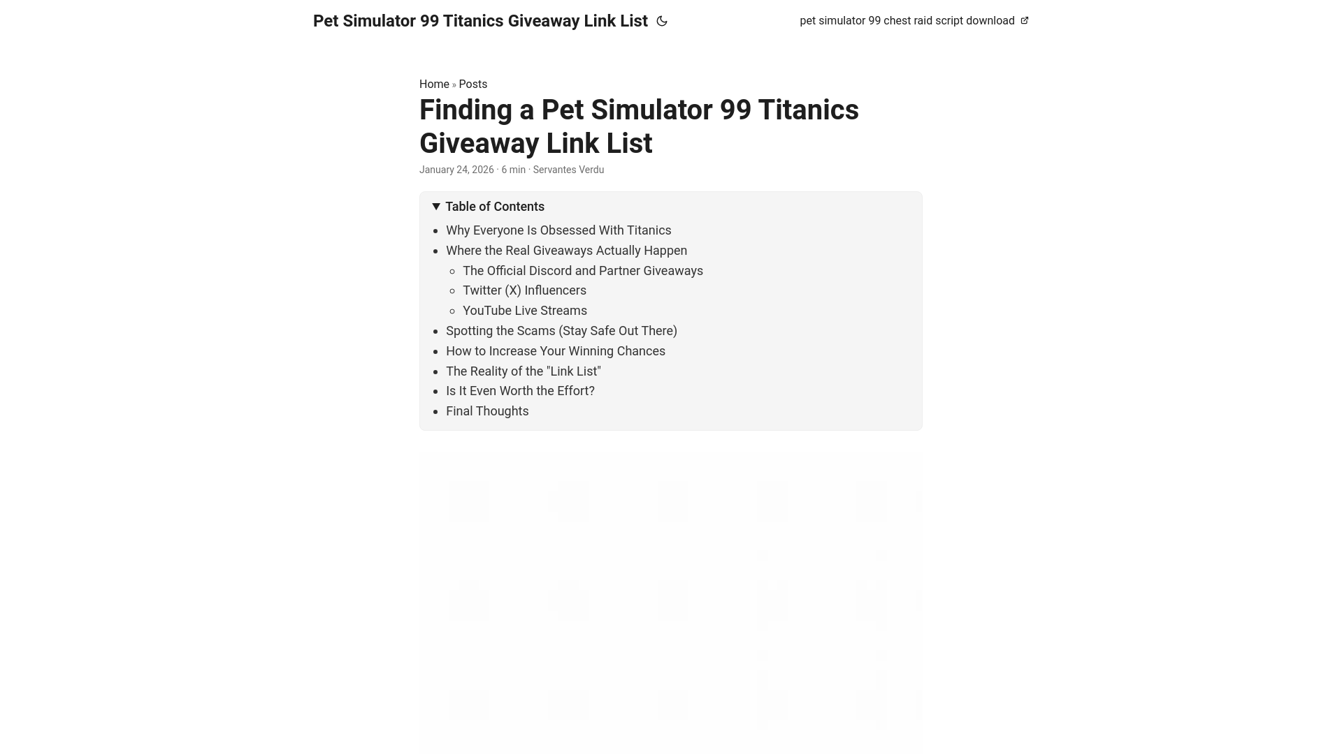 website screenshot of https://petsimulator99titanicsgiveawaylinklist.pages.dev/