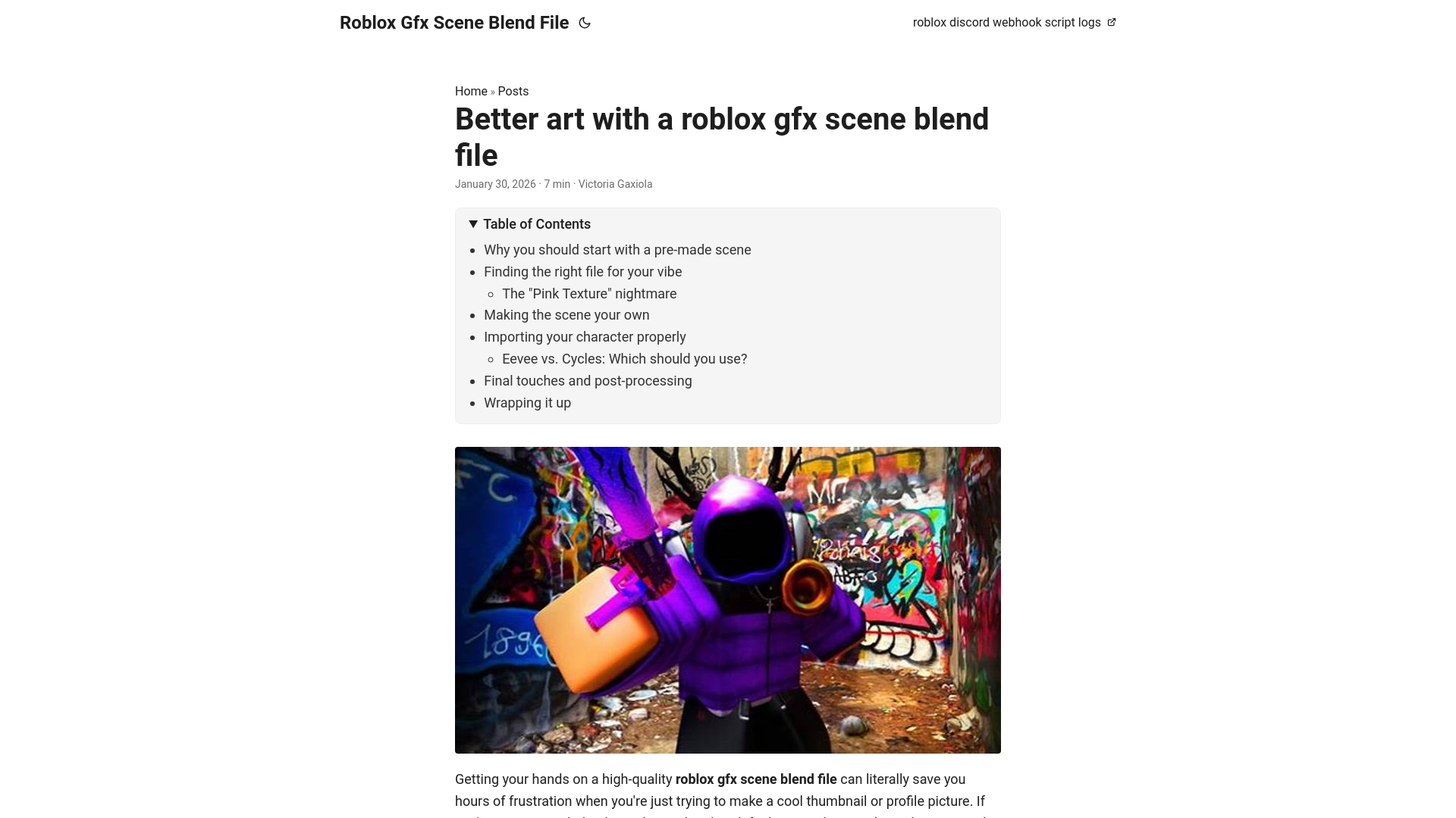 website screenshot of https://roblox-gfx-scene-blend-file.pages.dev/