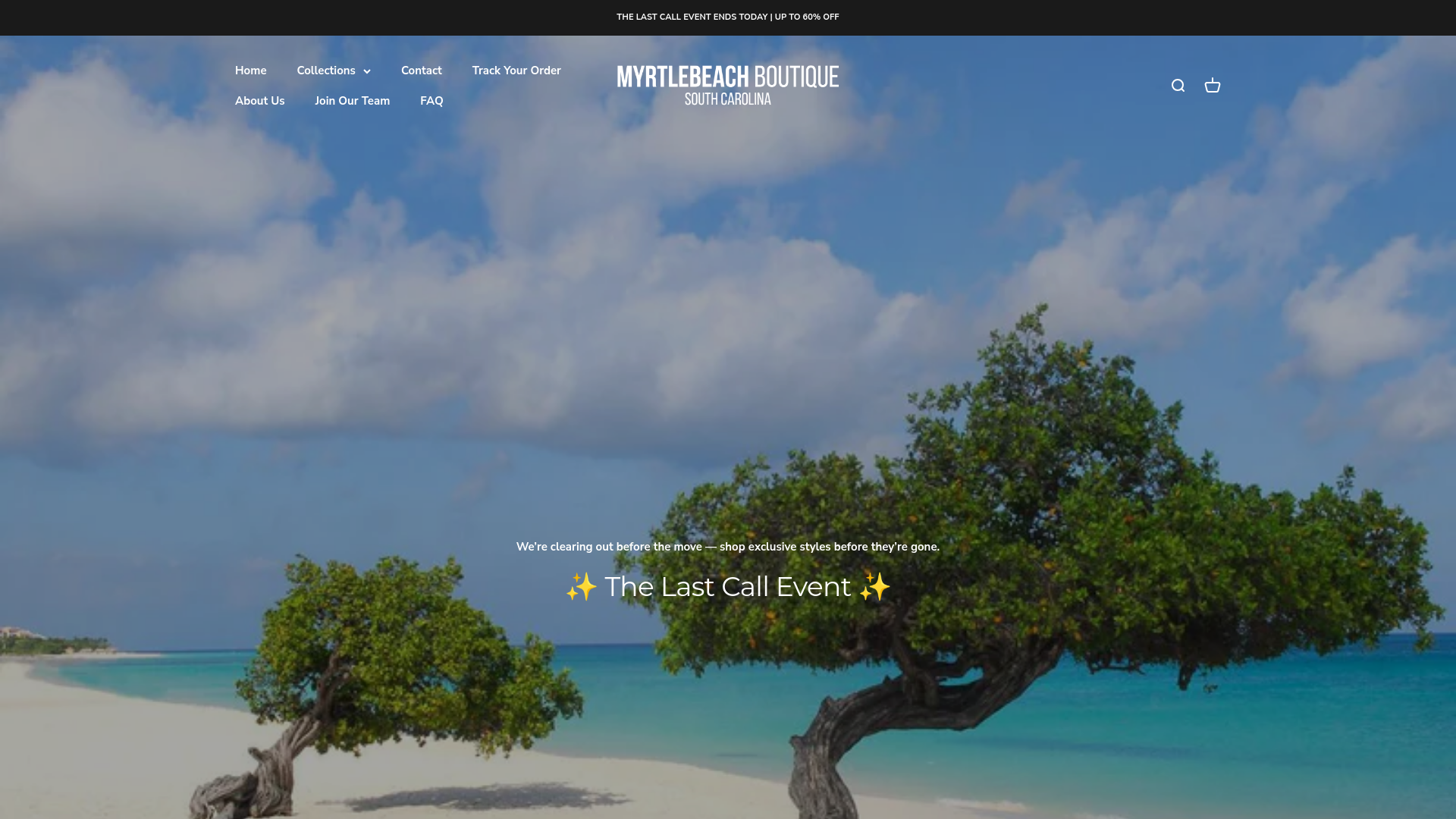 website screenshot of https://myrtlebeach-boutique.us/