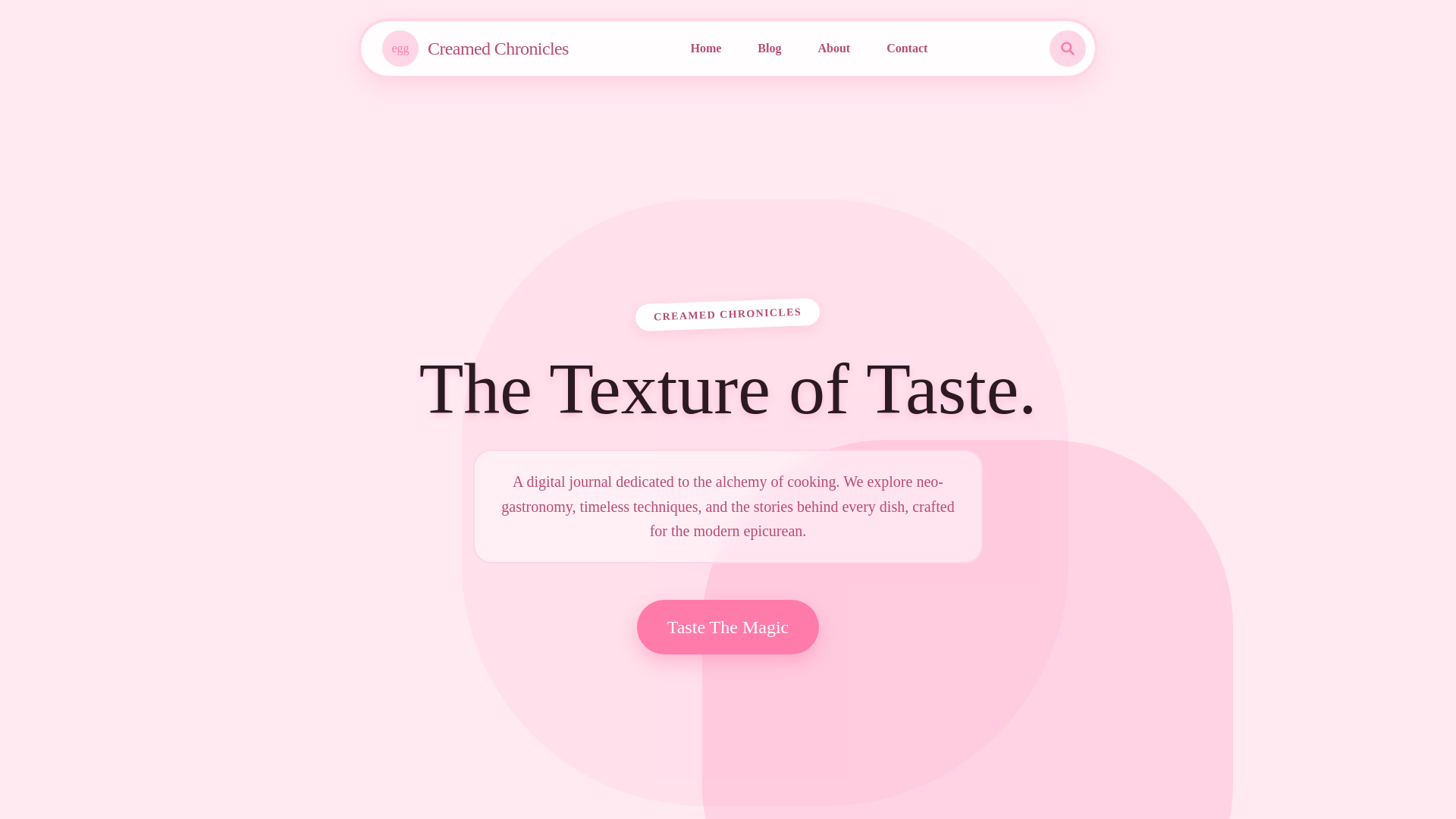 website screenshot of https://creamedchronicles.com