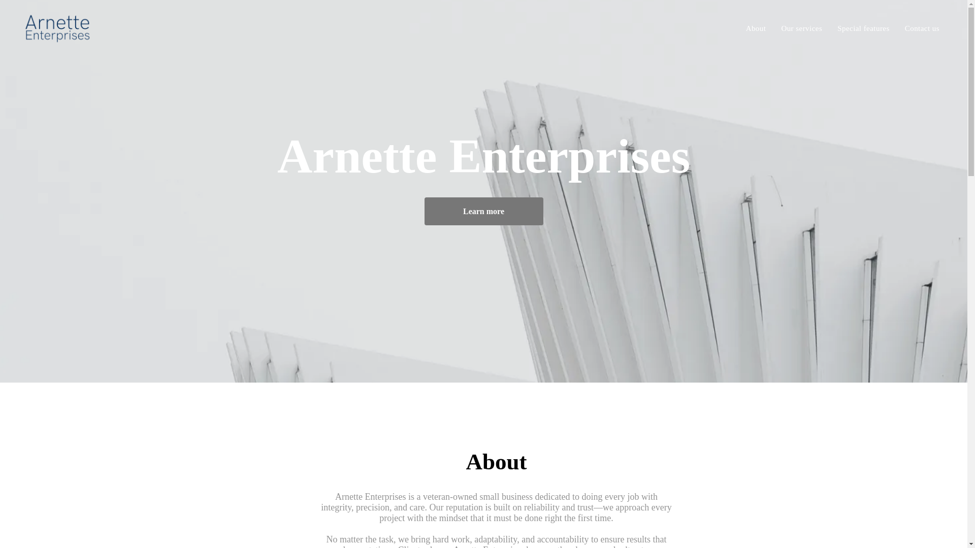 website screenshot of https://arnette.work/