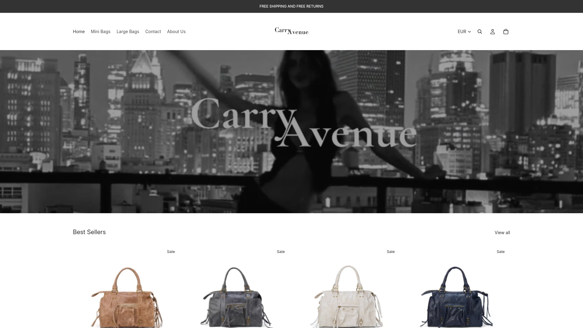website screenshot of https://carryavenue.com/