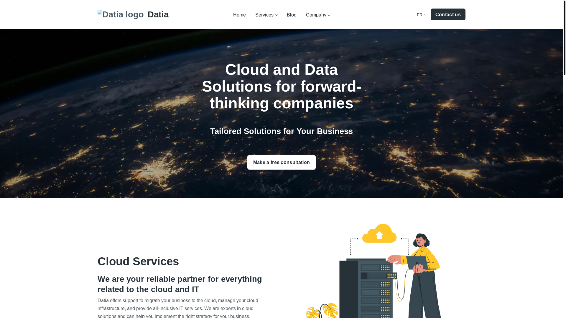 website screenshot of https://datia-website.pages.dev/