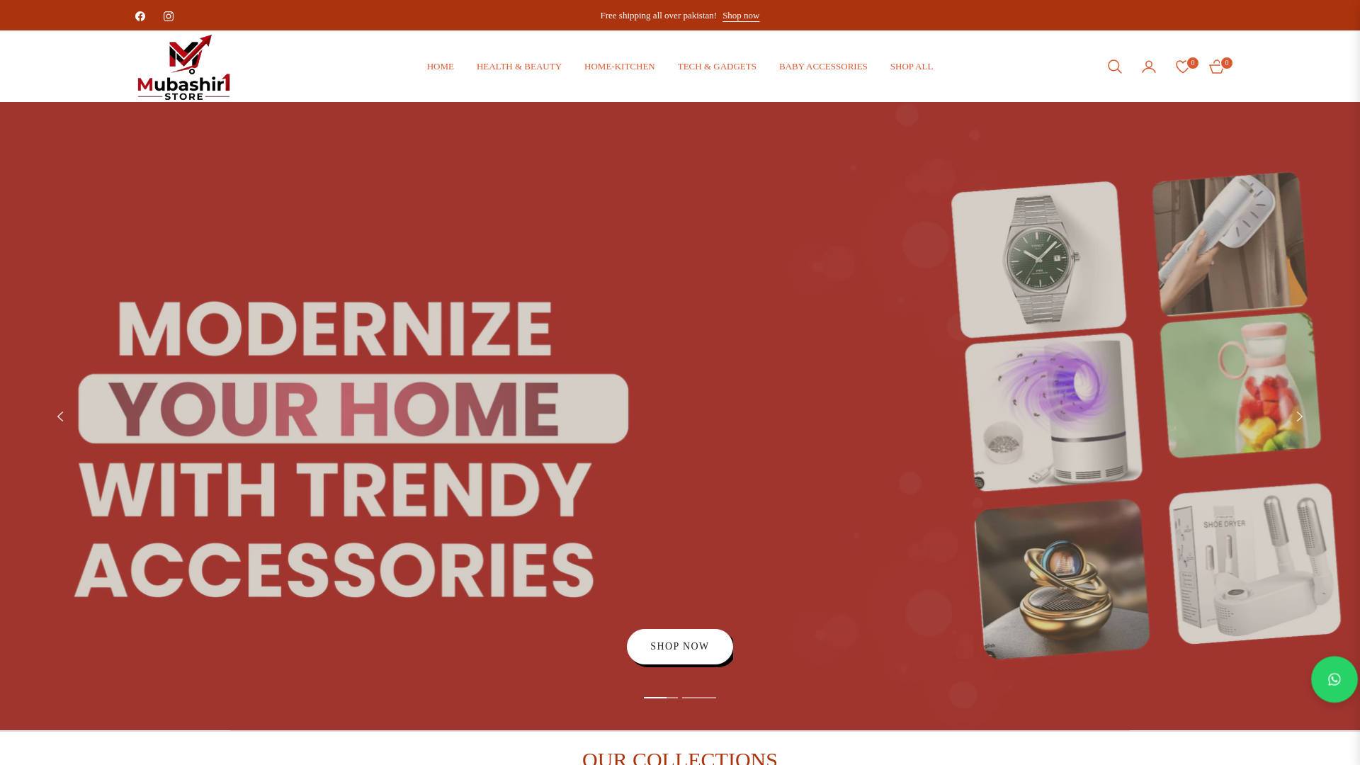 website screenshot of https://mubashir1.store/