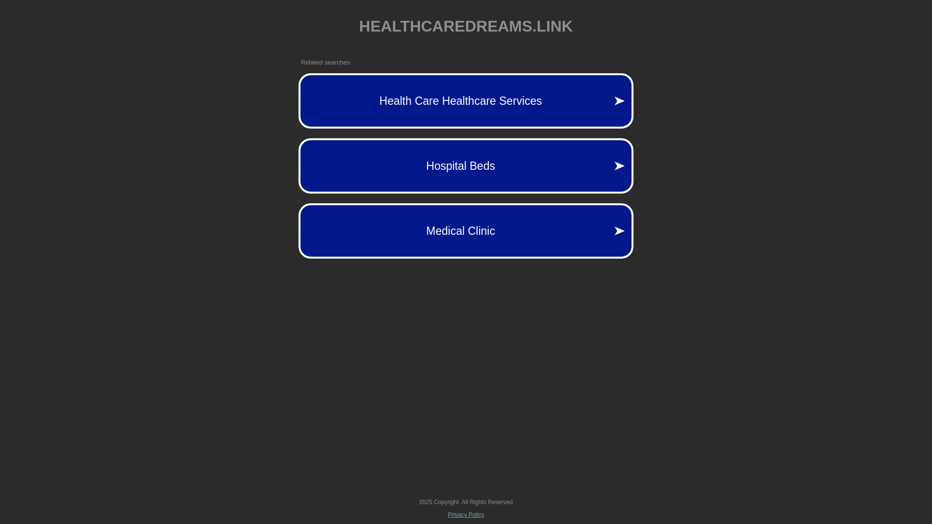 website screenshot of https://healthcaredreams.link/