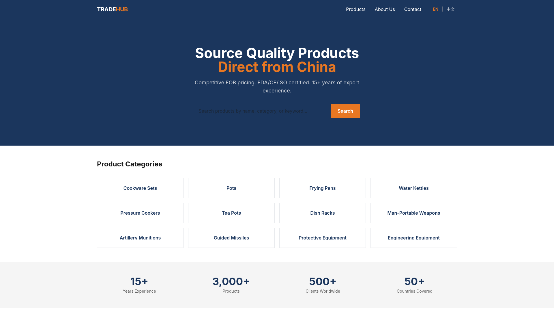 website screenshot of https://xtradeb2b.com/