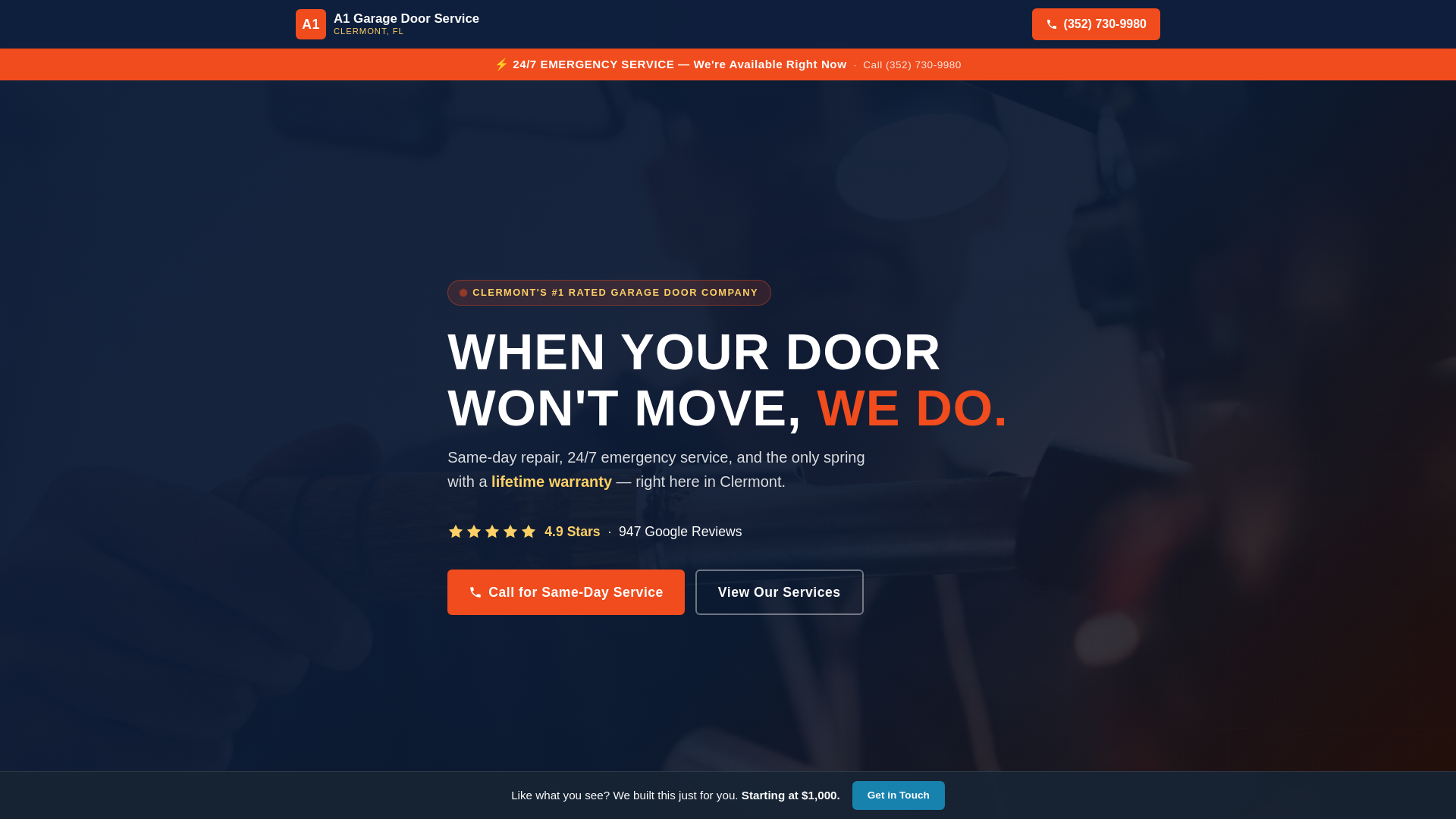 website screenshot of https://a1-garage-door-service.pages.dev/