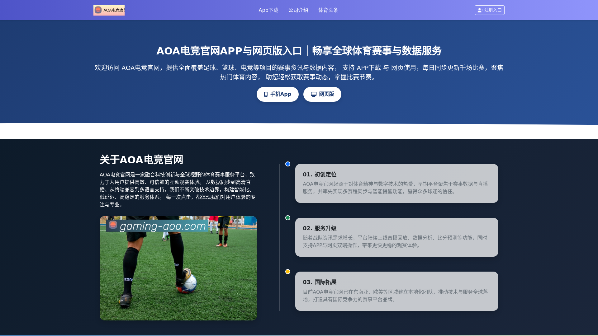 website screenshot of https://gaming-aoa.com