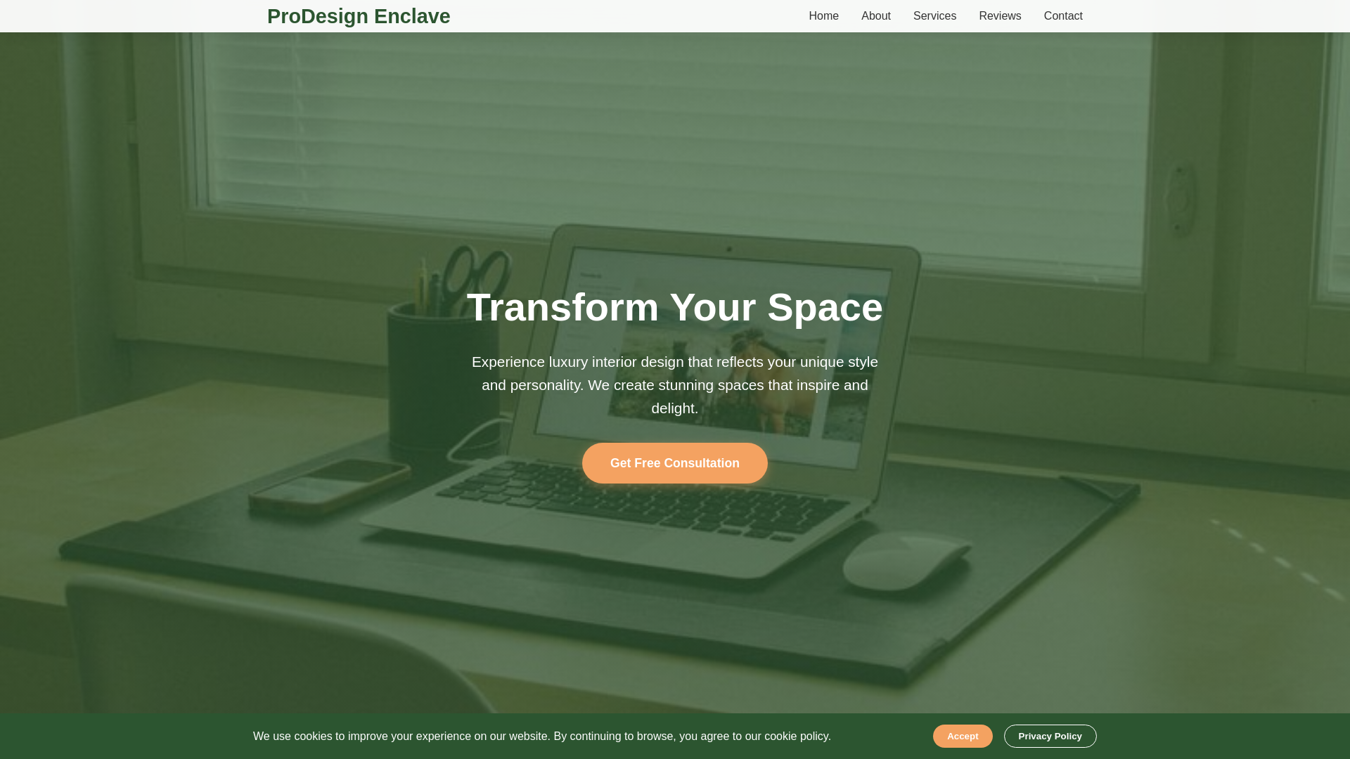 website screenshot of https://prodesignenclave.cyou/
