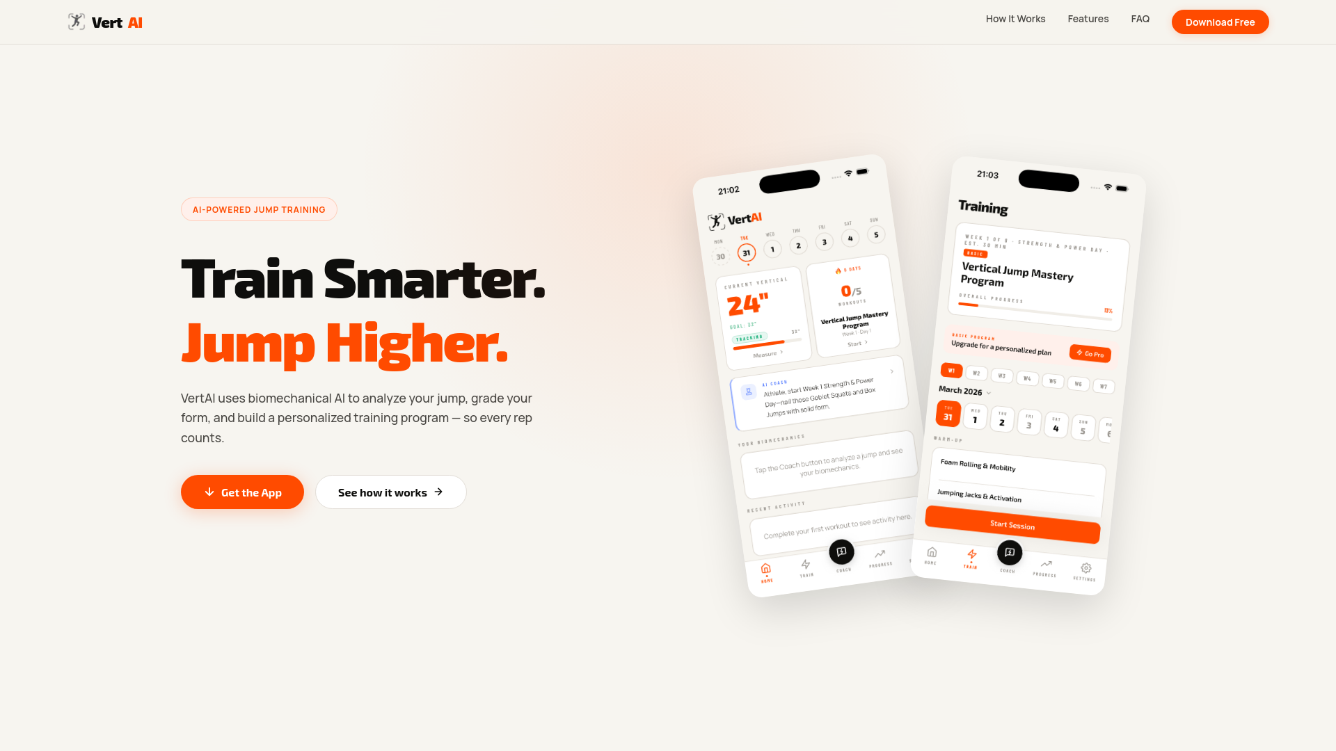 website screenshot of https://vertaiapp.com