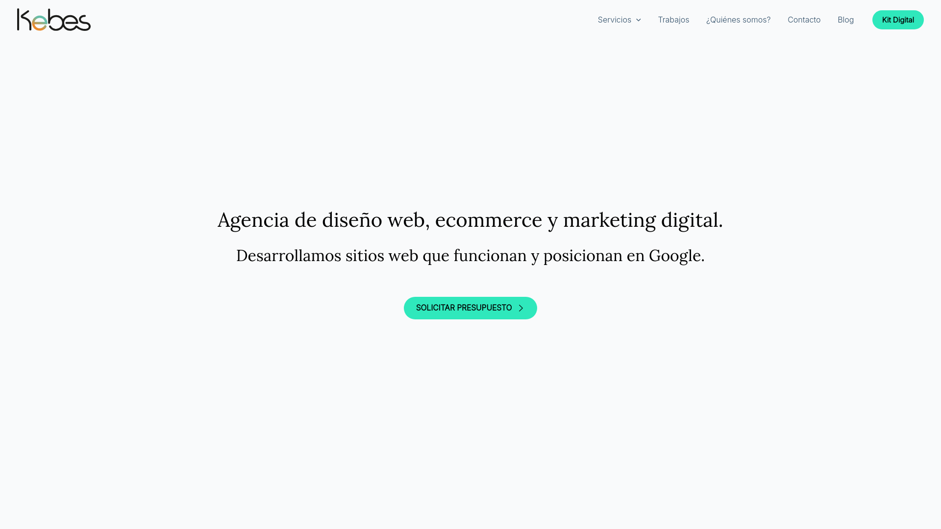 website screenshot of https://kebes.es