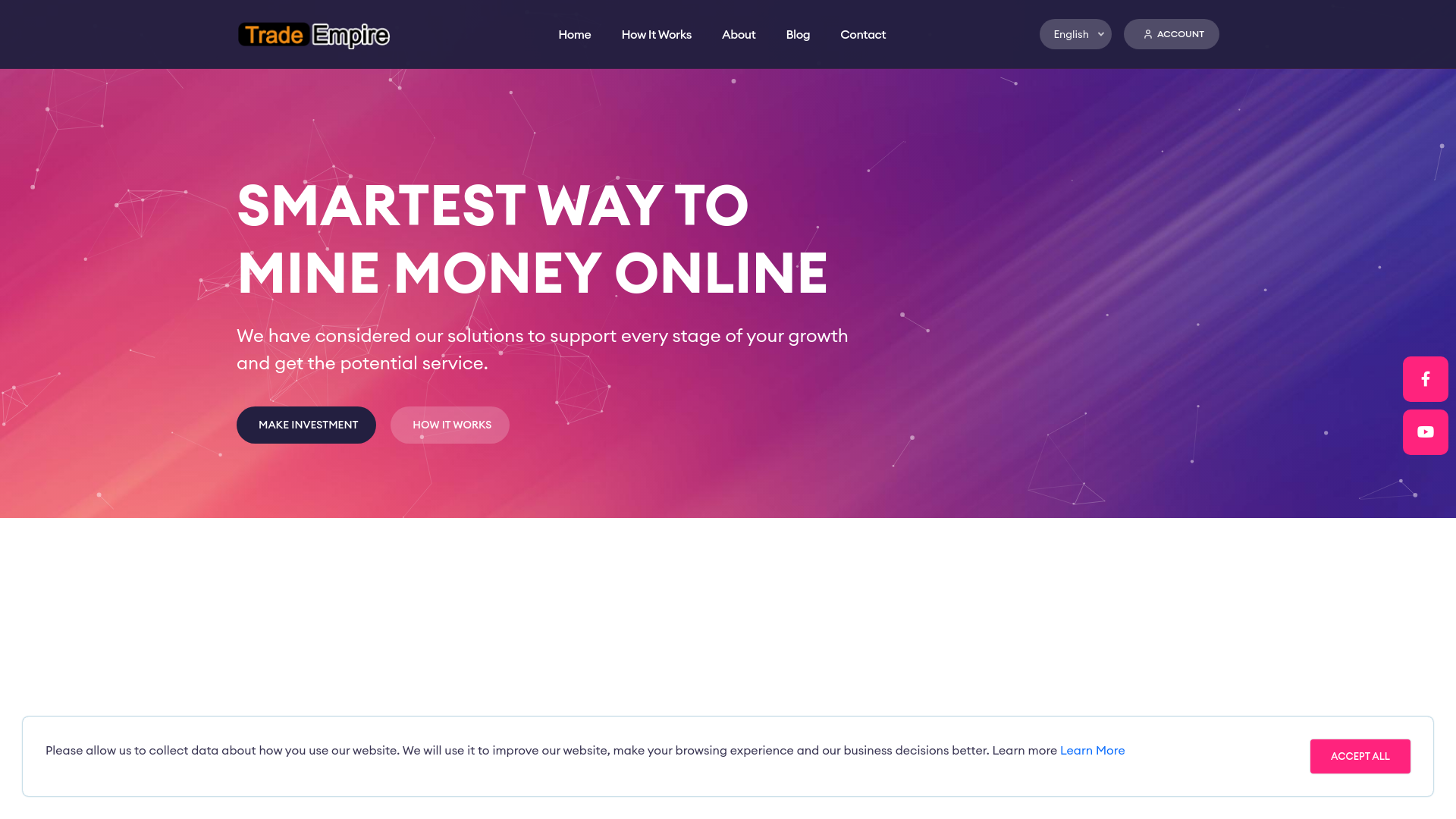 website screenshot of http://tradeempire.ltd/
