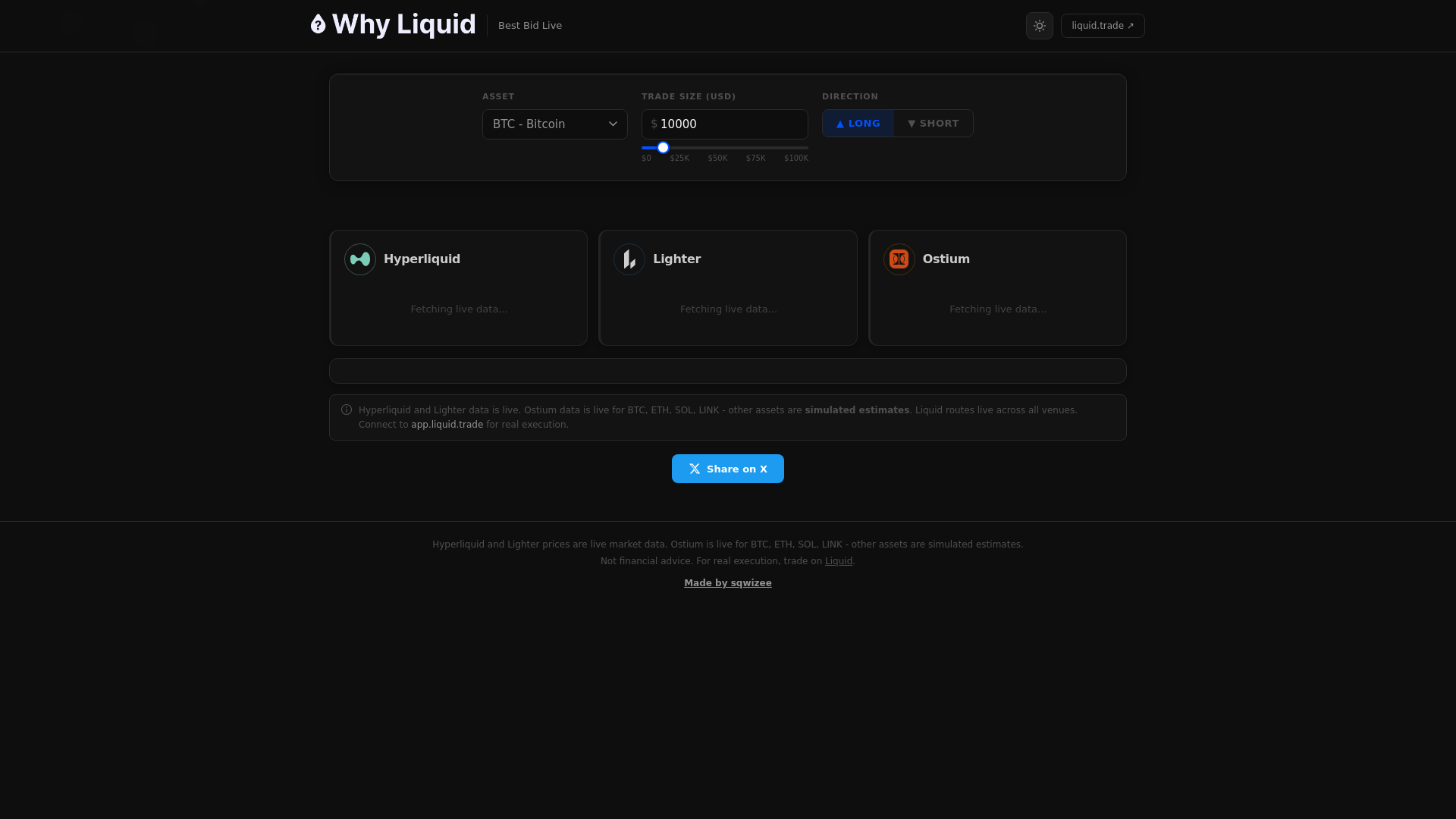website screenshot of https://whyliquid.pro/