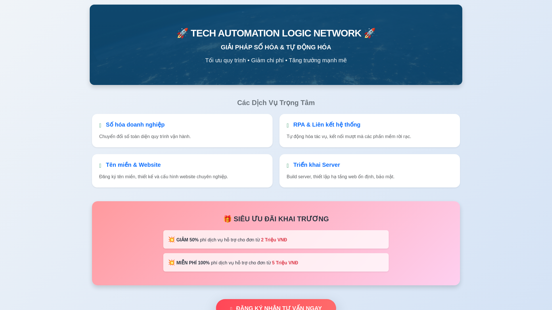 website screenshot of https://techautomationlogicnetwork.online/