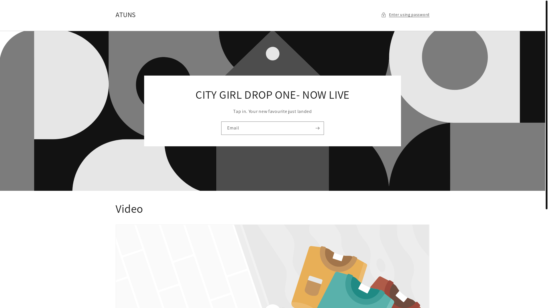 website screenshot of https://shopatuns.com/