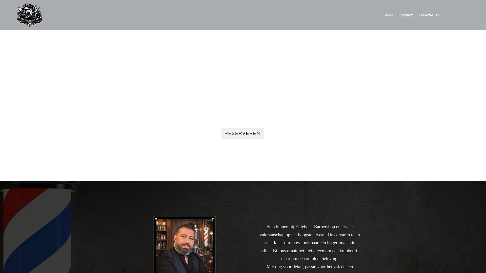 website screenshot of https://elitehoekbarbershop.nl