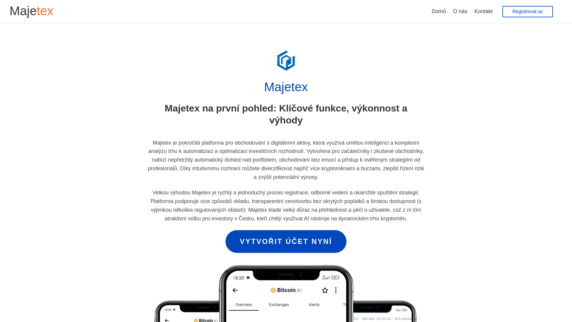 website screenshot of https://majetex-ai.com