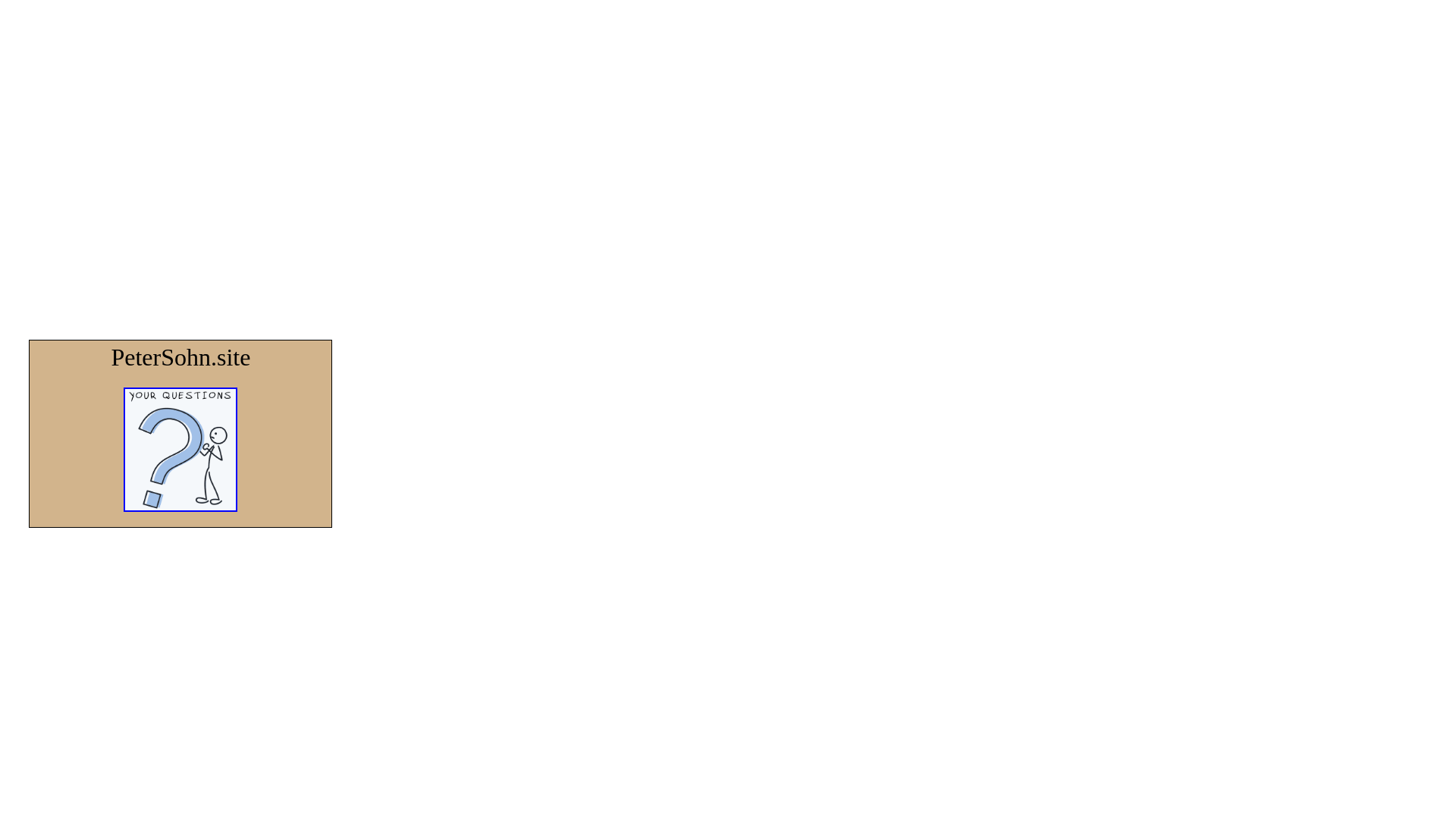 website screenshot of https://petersohn.site