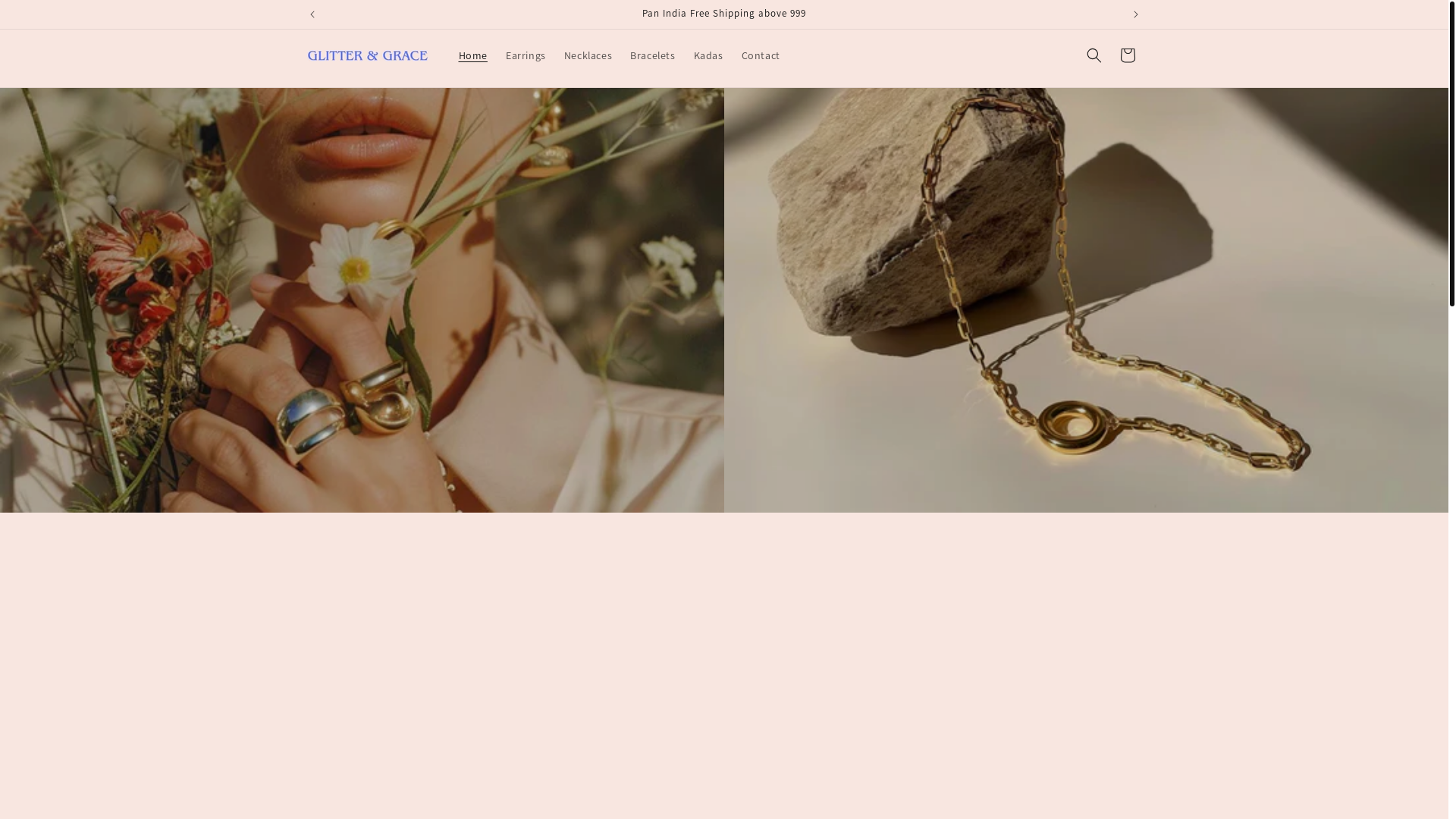 website screenshot of https://glitterandgrace.in/