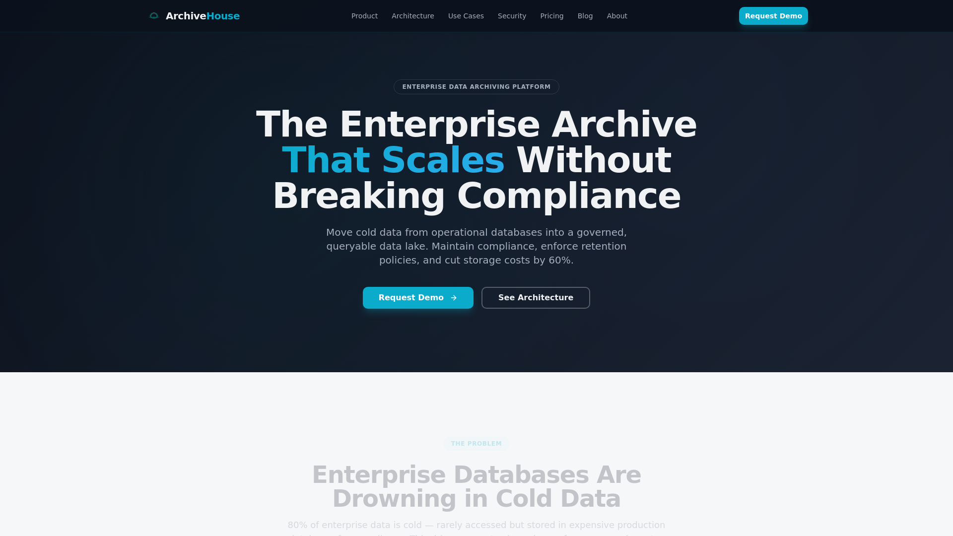 website screenshot of https://archivehouse.io/