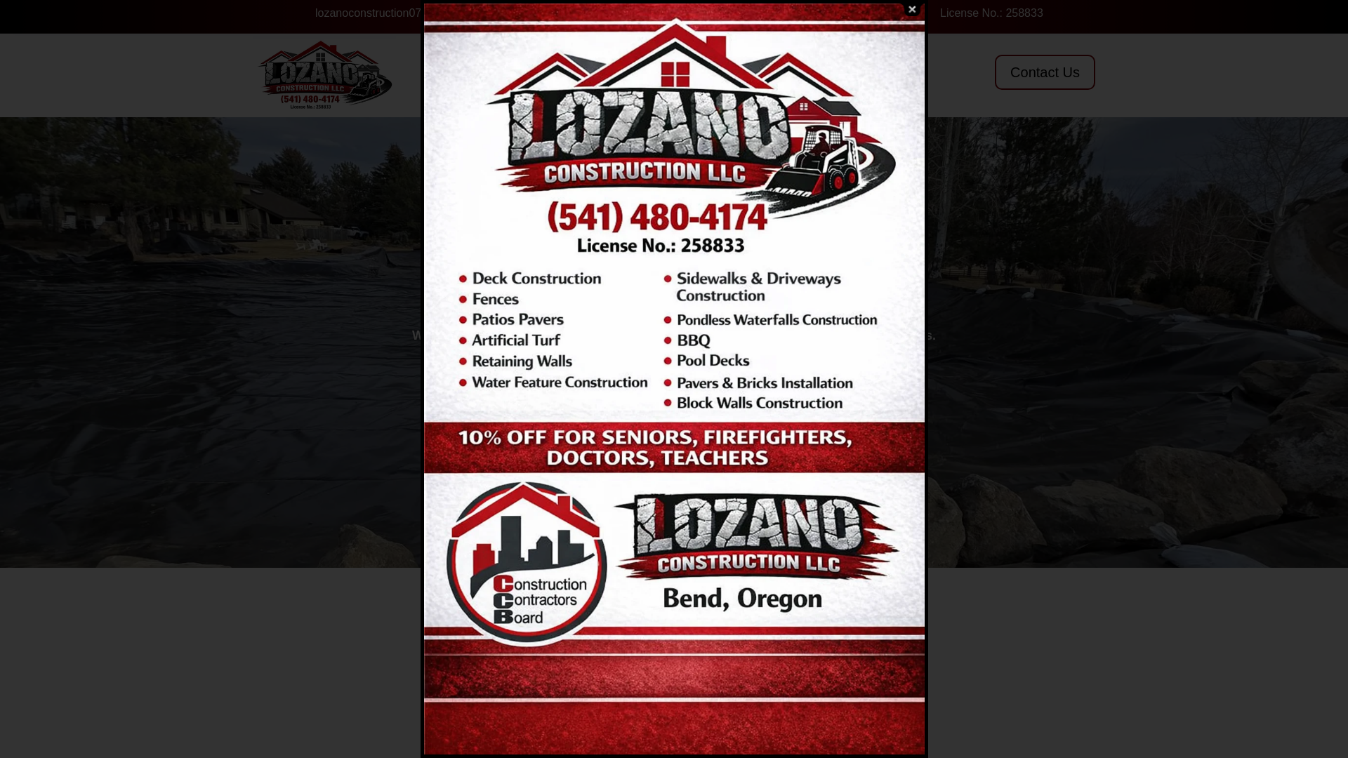 website screenshot of https://lozanoconstructionllc.us/