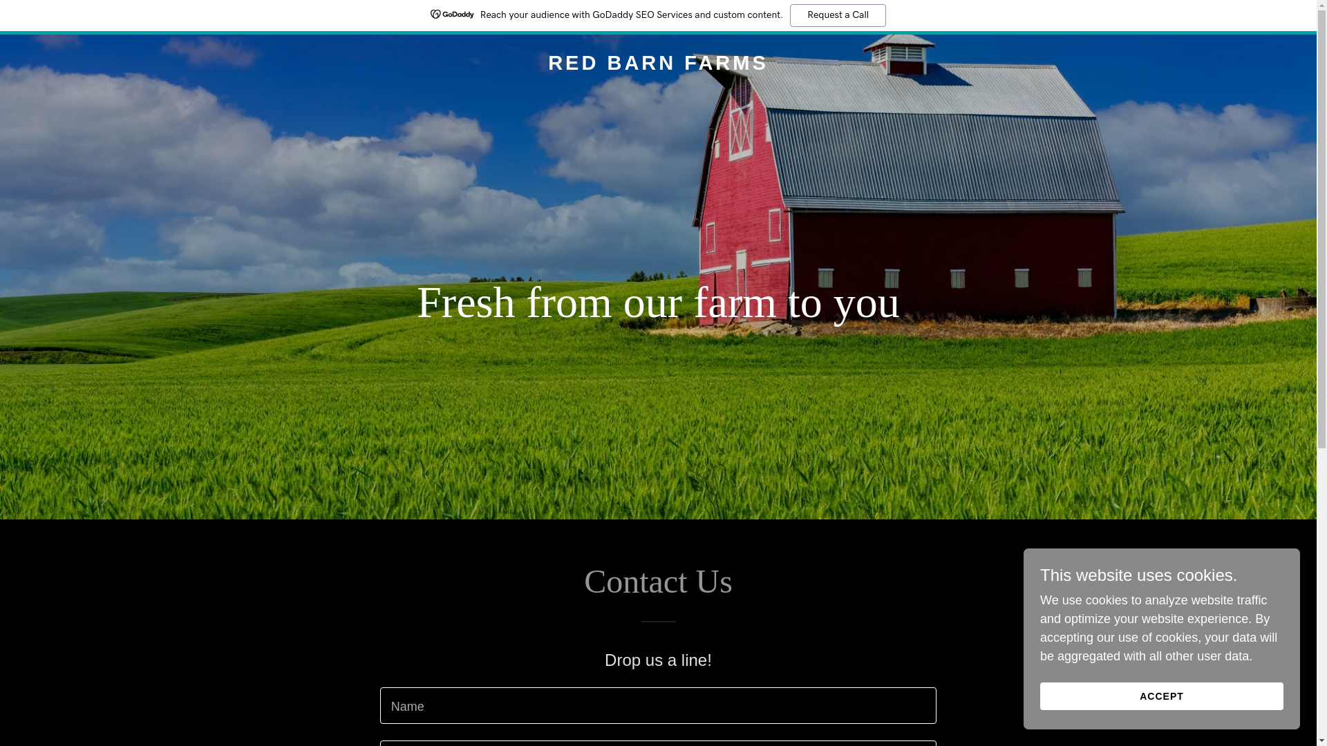 website screenshot of https://redbarnfarms.us/