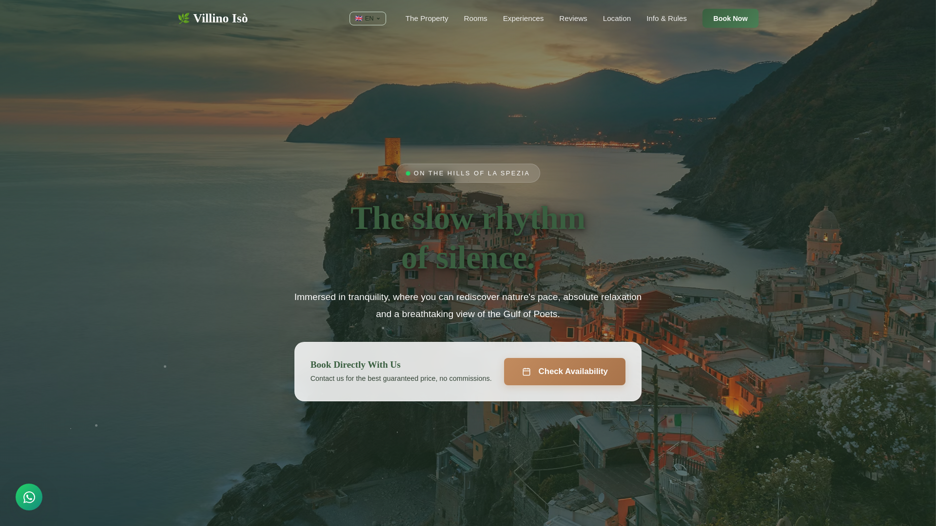 website screenshot of https://villinoiso.it/
