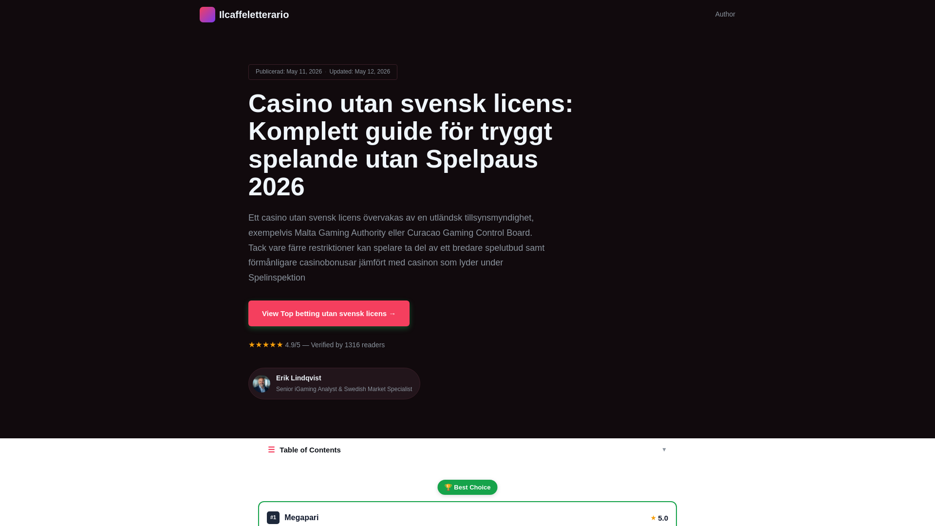 website screenshot of https://ilcaffeletterario-com.pages.dev/