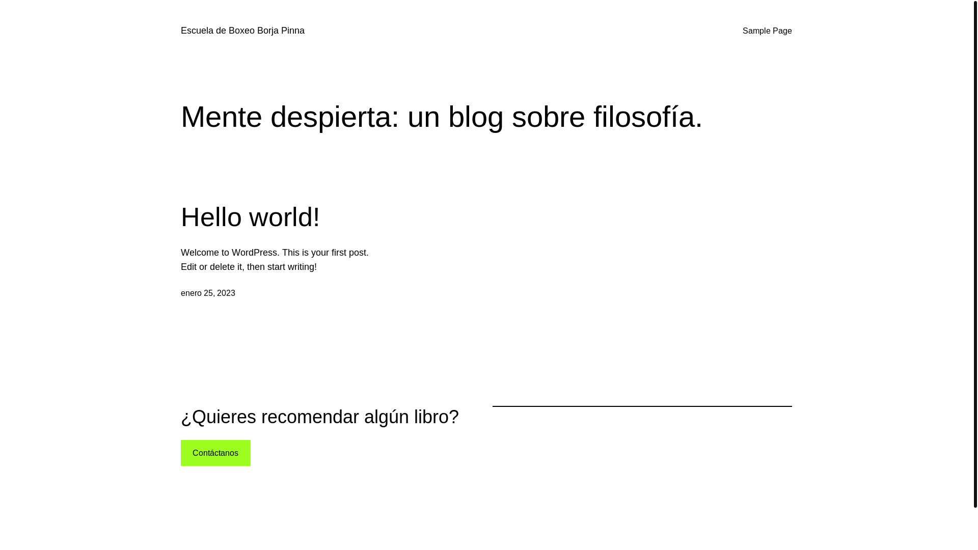 website screenshot of https://escueladeboxeoborjapinna.es/