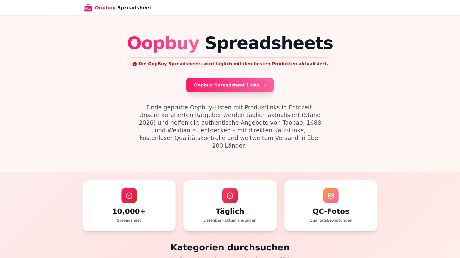 website screenshot of https://oopbuy-sheets.de