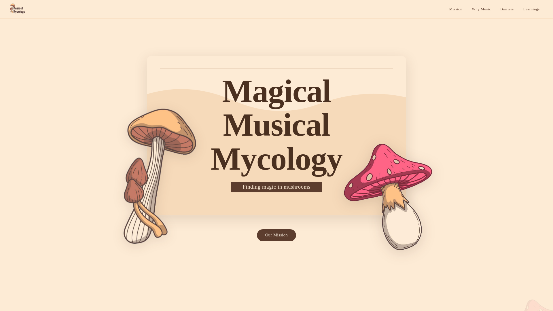 website screenshot of https://musicalmycology-website-cj5.pages.dev/
