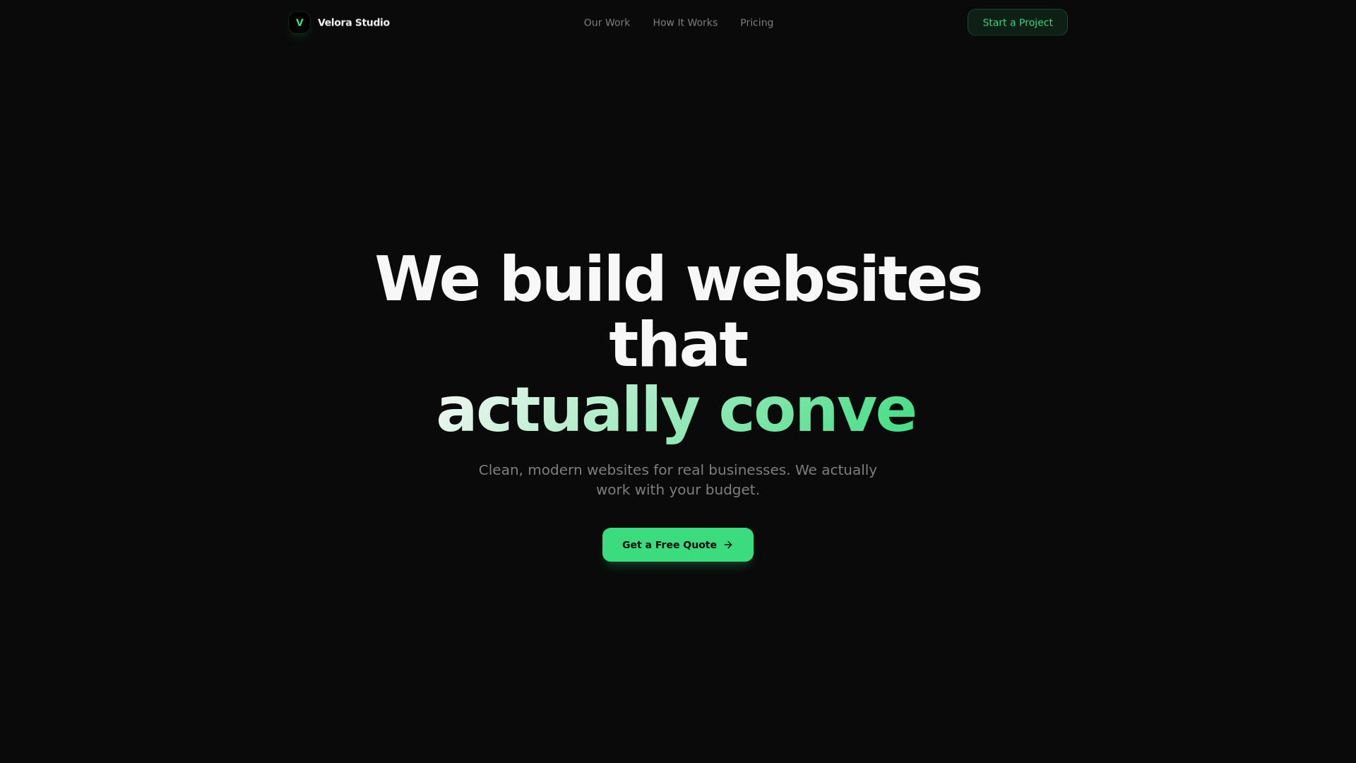 website screenshot of https://velorastudio.space/