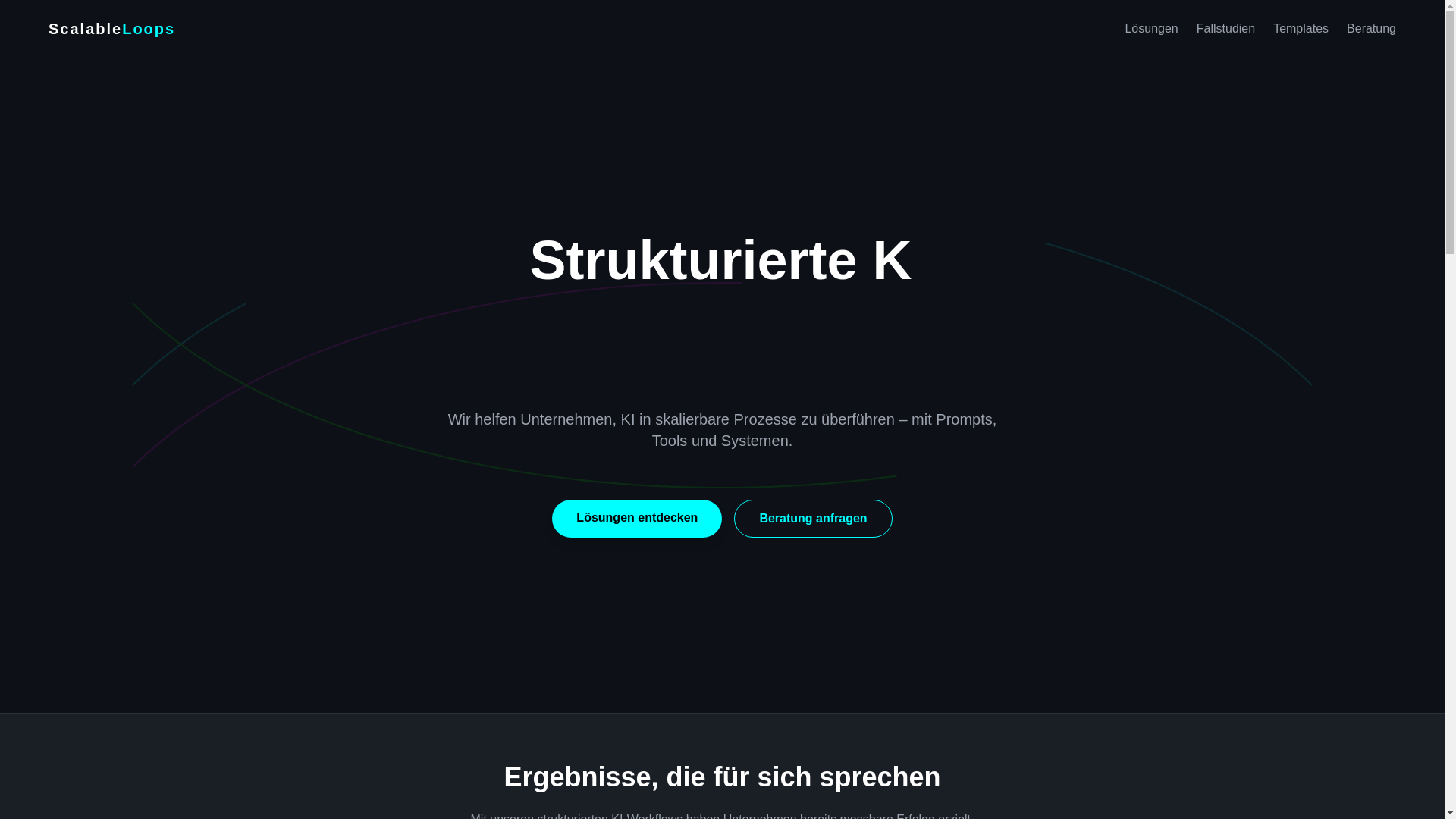 website screenshot of https://scalableloops.ai/
