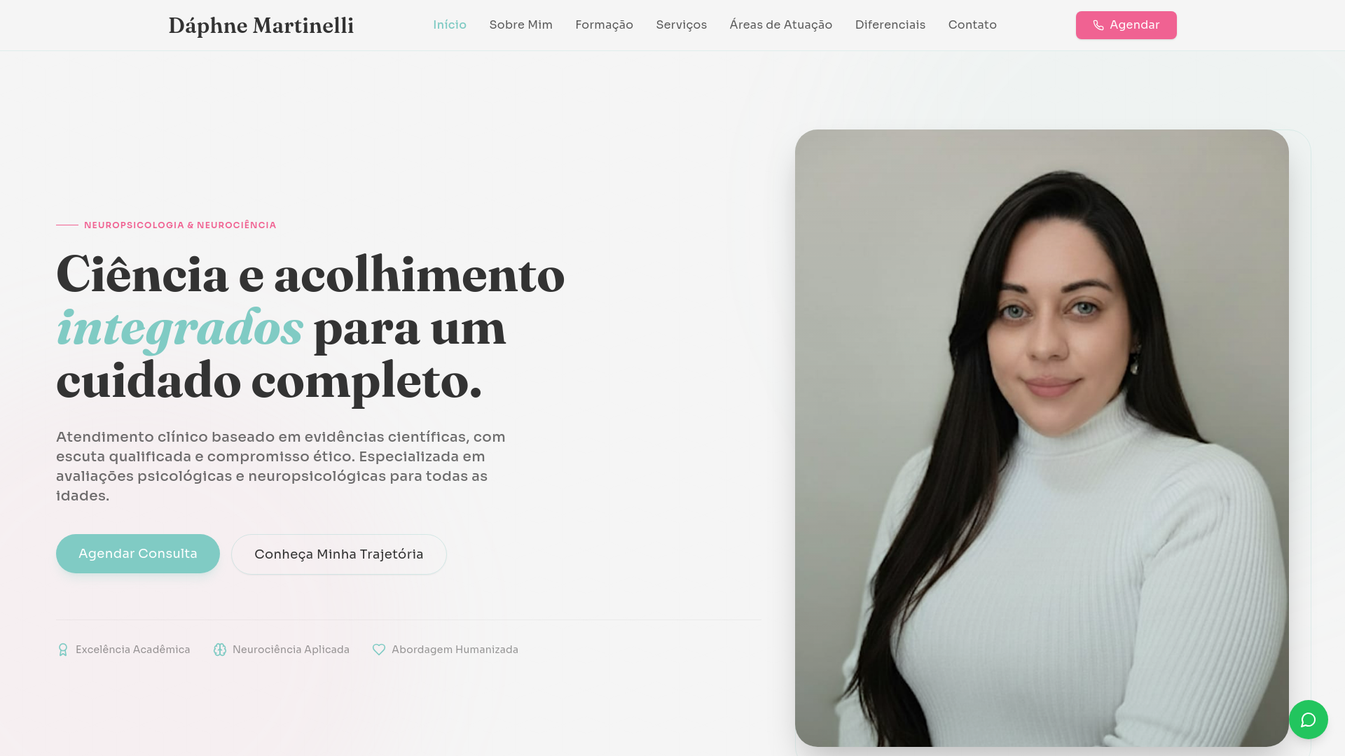 website screenshot of https://daphneneuropsico.com/