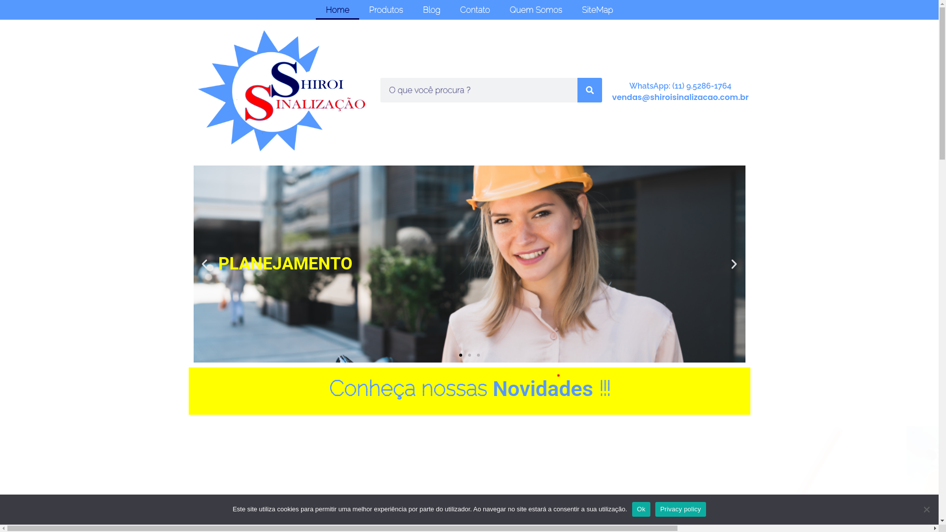 website screenshot of http://www.shiroisinalizacao.com.br/