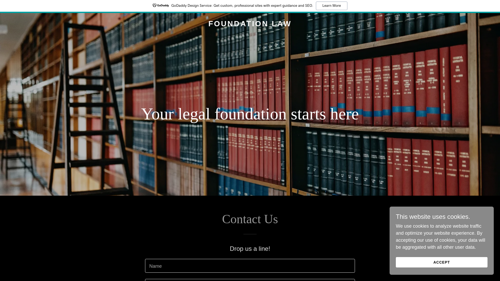 website screenshot of https://thefoundationlaw.com/