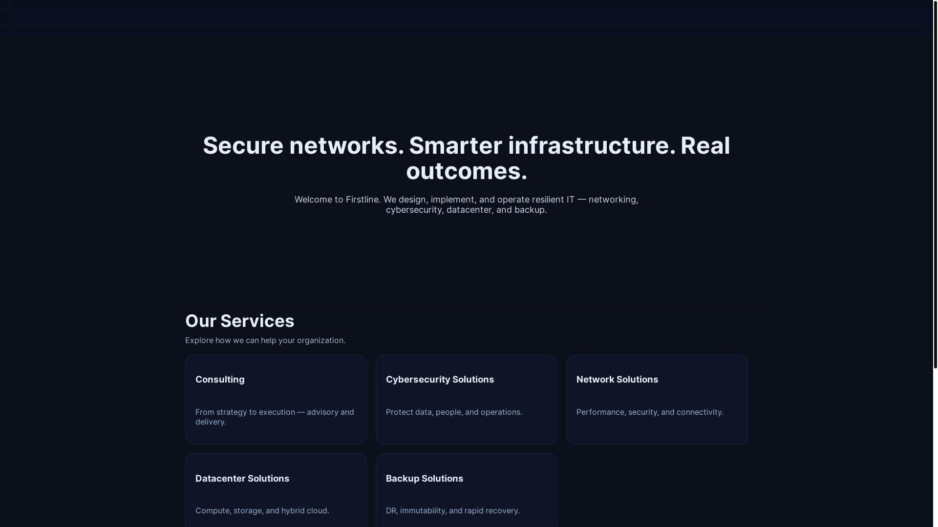 website screenshot of https://1stline-website.pages.dev/