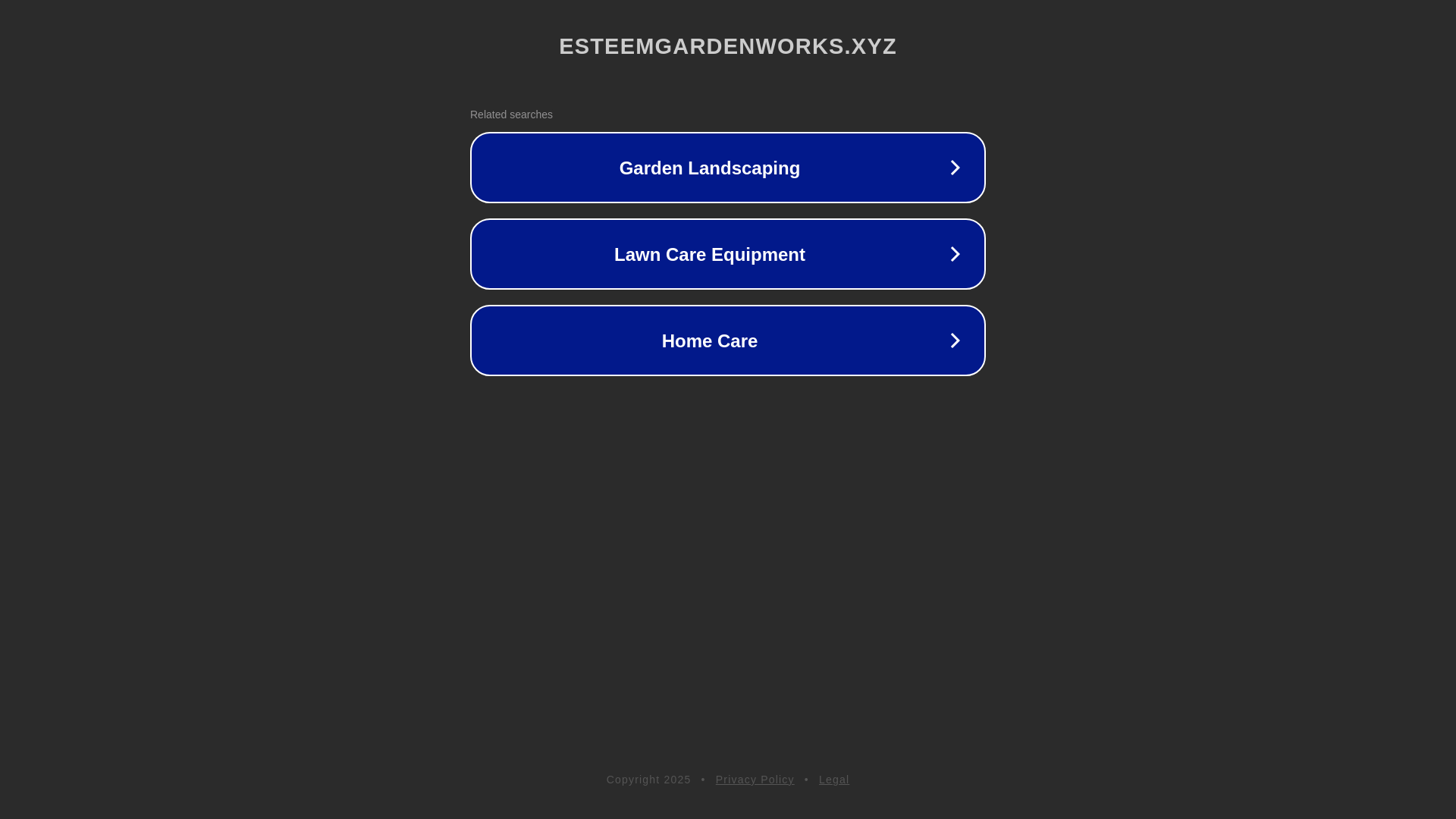 website screenshot of https://esteemgardenworks.xyz/