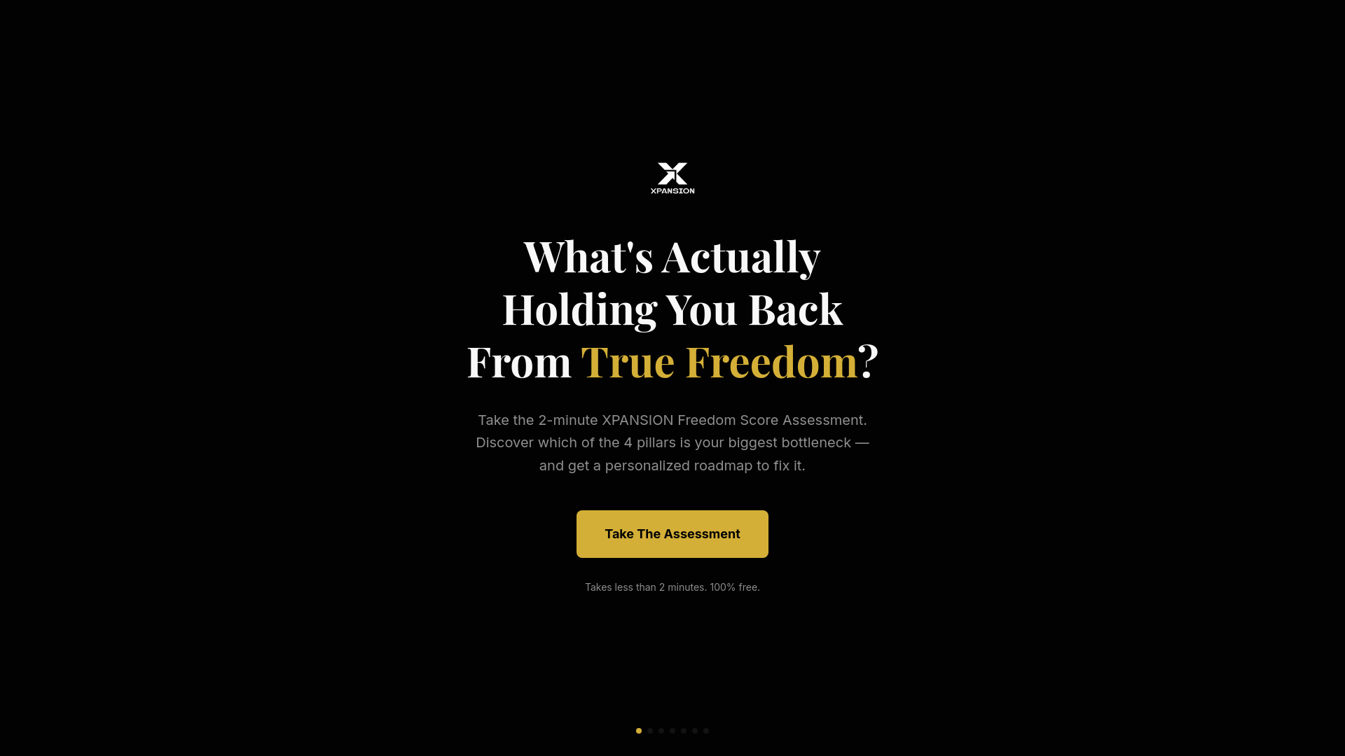 website screenshot of https://xpansionquiz.com/