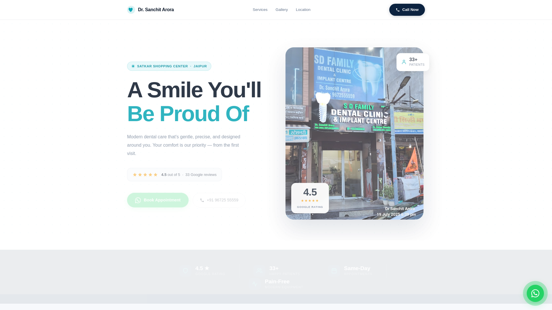 website screenshot of https://dr-sanchit-arora-jaipur.pages.dev/