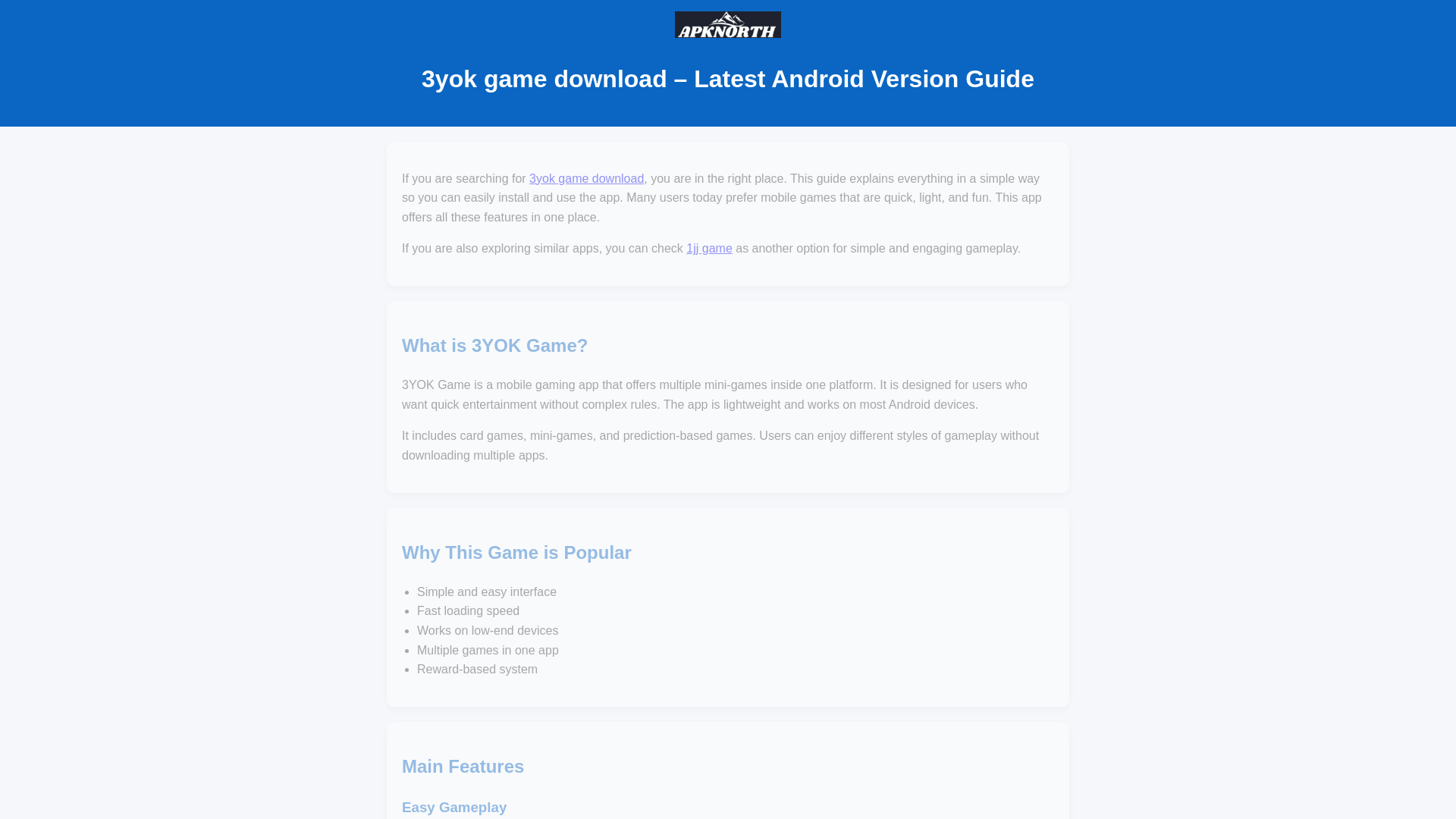 website screenshot of https://3yok-game-download.pages.dev/