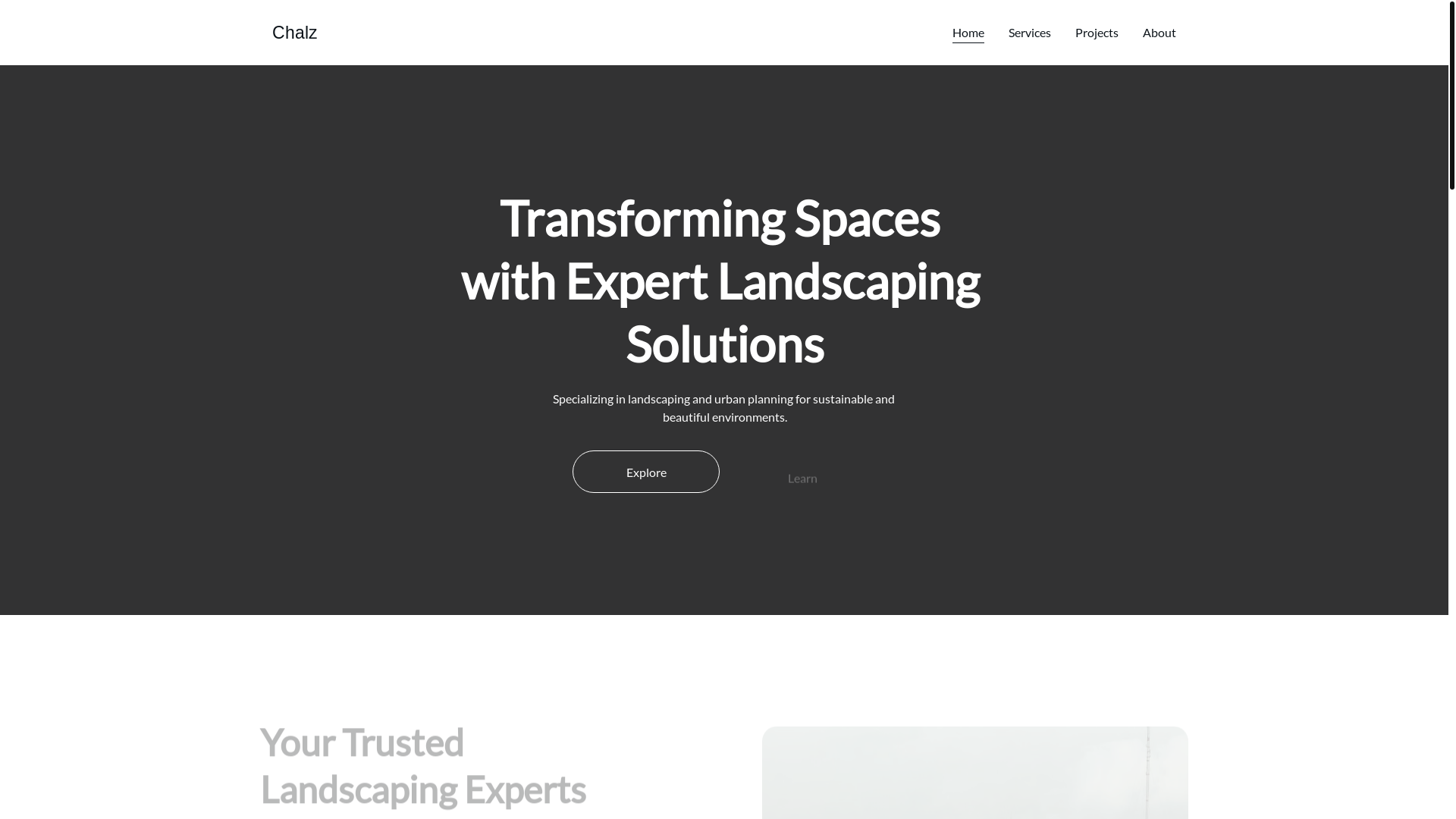 website screenshot of https://chalz.co.uk/