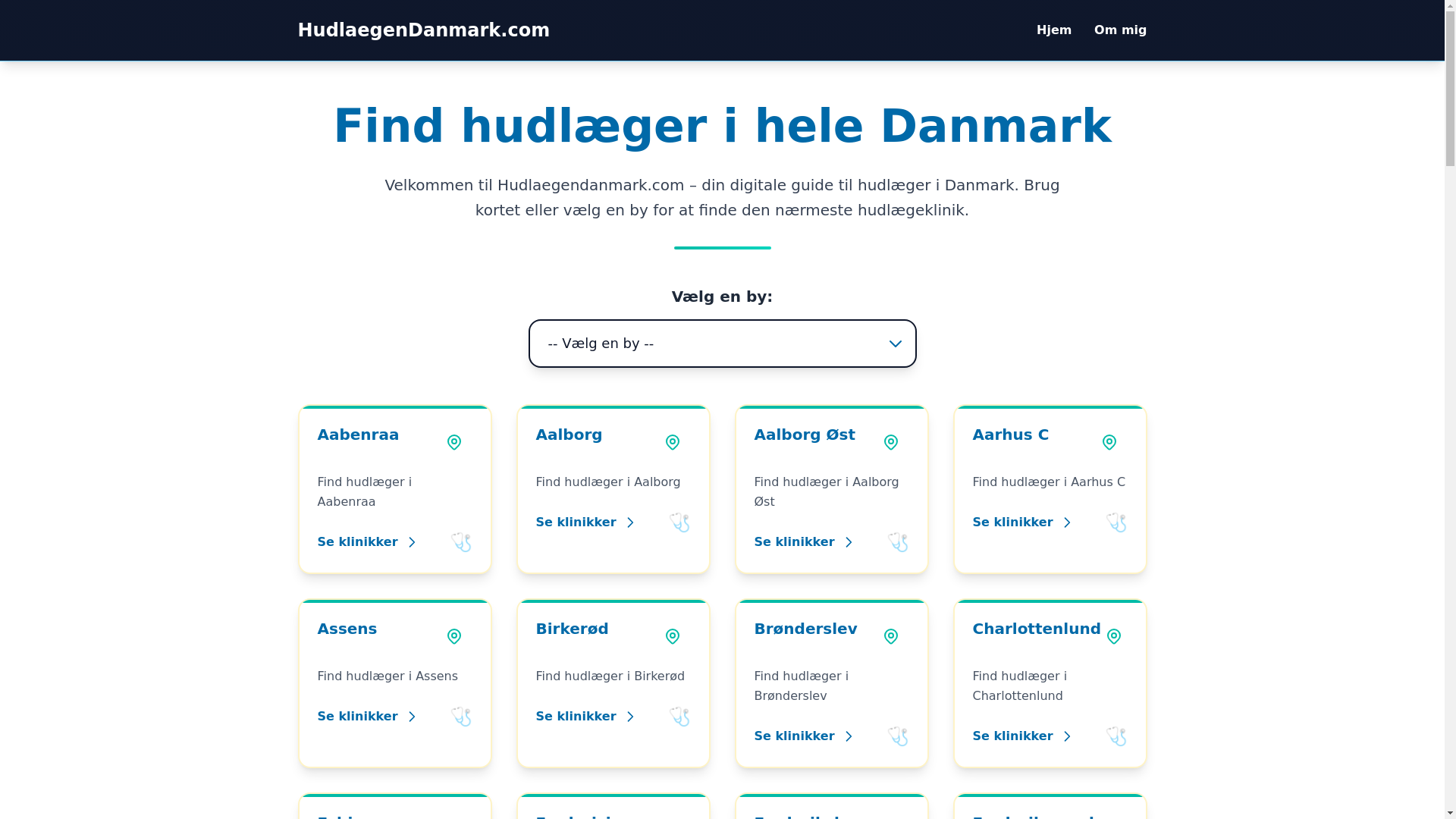 website screenshot of https://hudlaegendanmark.com/